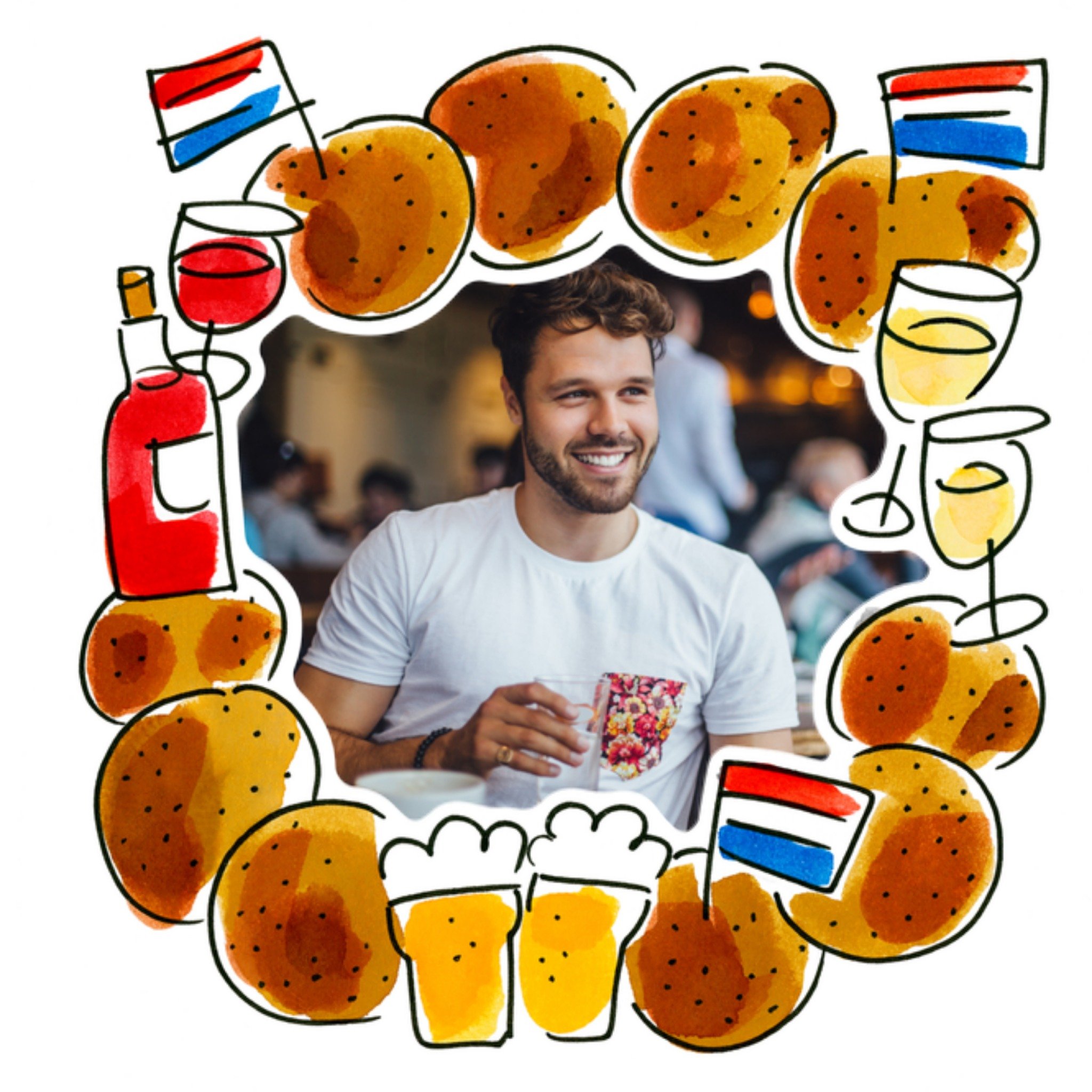 Uitnodiging Examenfeestje Vierkante Kaart Blond Amsterdam