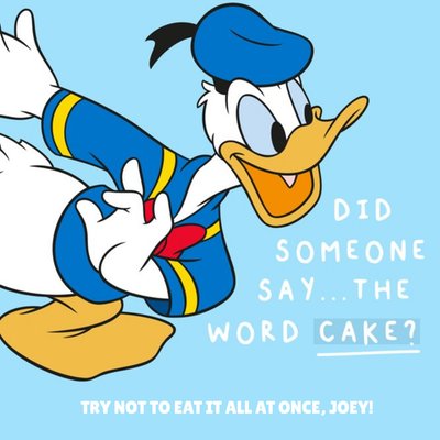 Disney Donald Duck Zei Iemand Taart Kaart