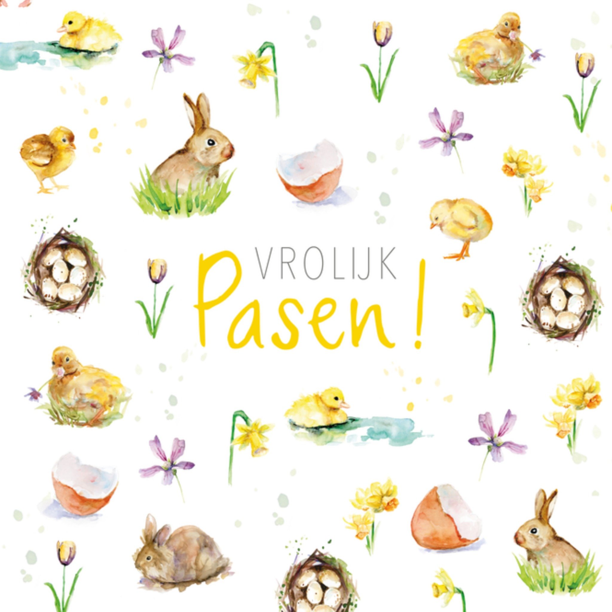 Michelle Dujardin | Paaskaart | Vrolijk Pasen! | Square Card