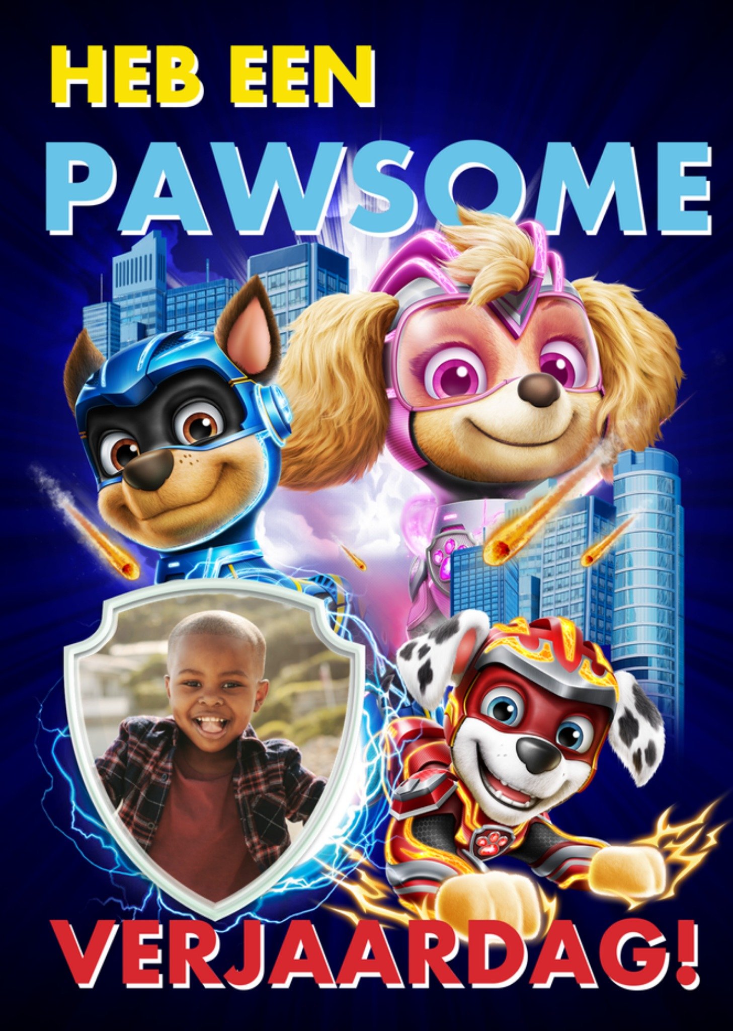 Verjaardagskaart Met foto Pawsome Kaart Paw Patrol