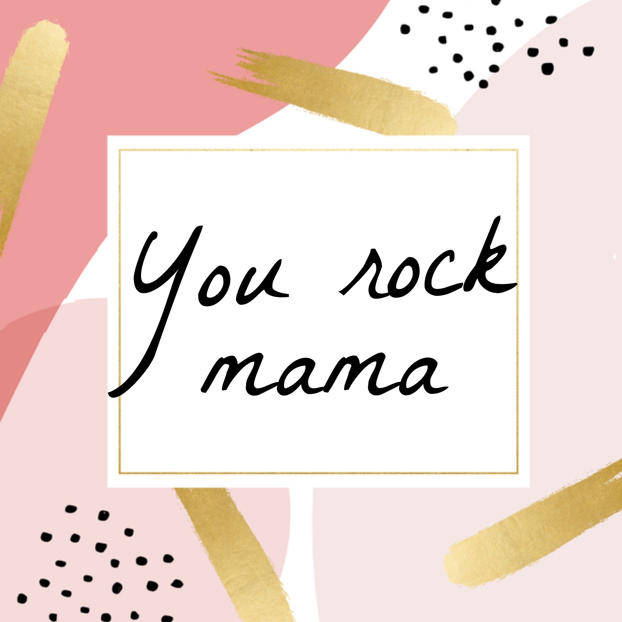 Greetz Moederdagkaart You rock mama Vierkant