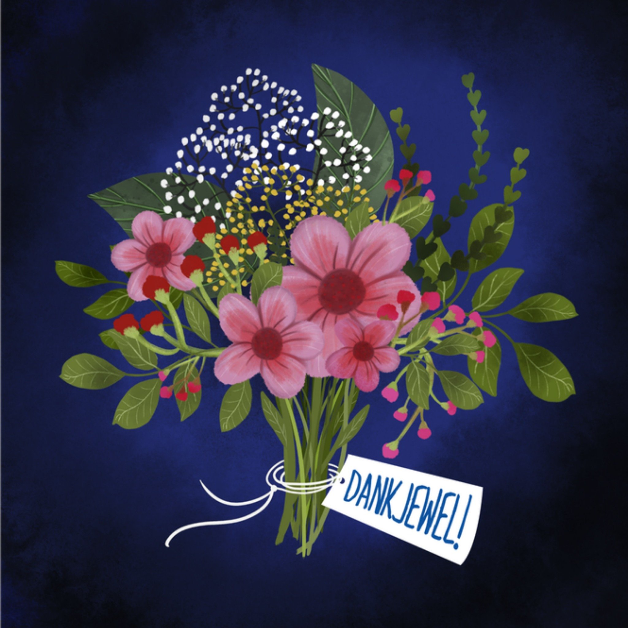 Greetz Bedanktkaart Vriendin Vierkant