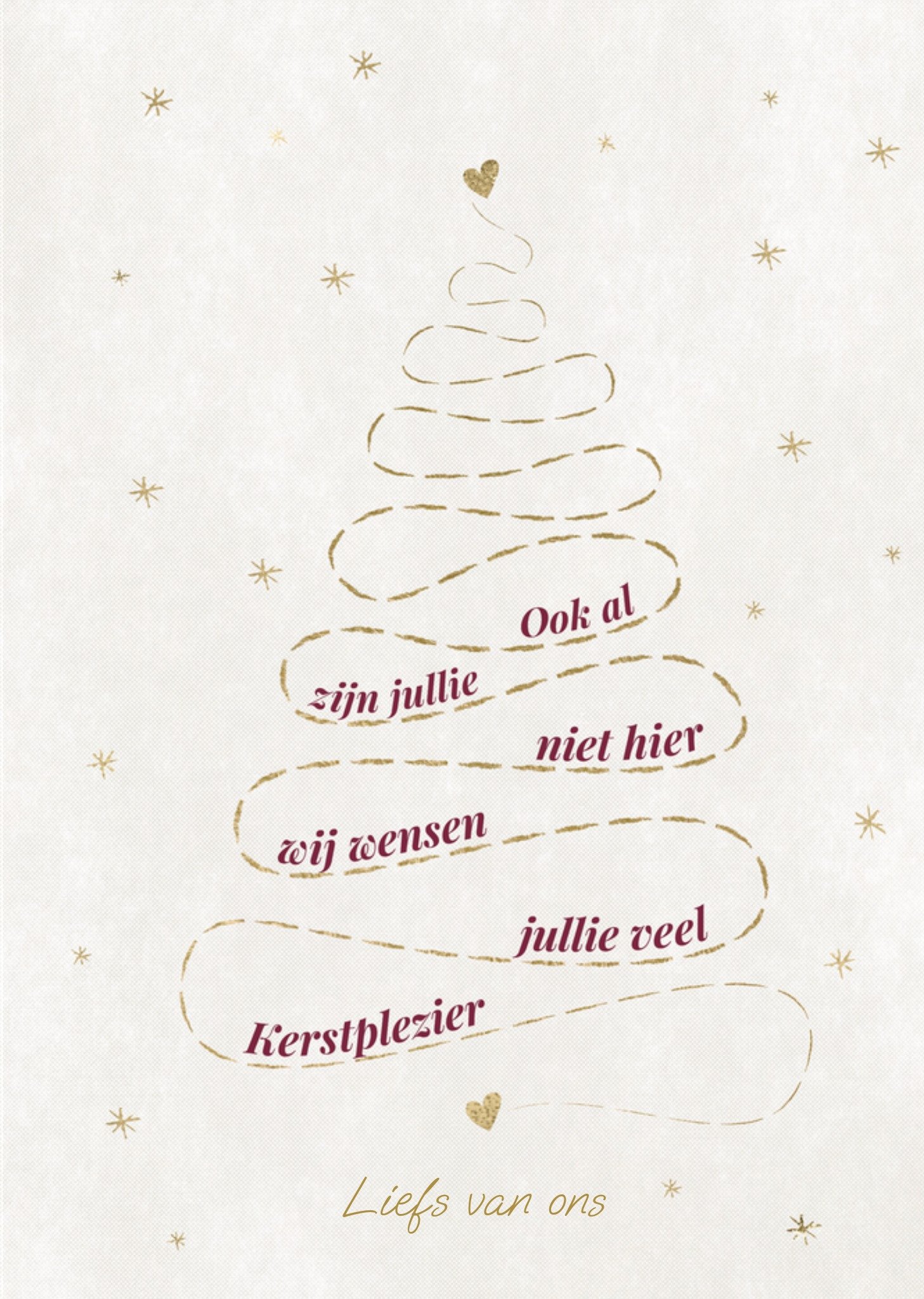 Kerstkaart Van de familie Kerstboom Greetz