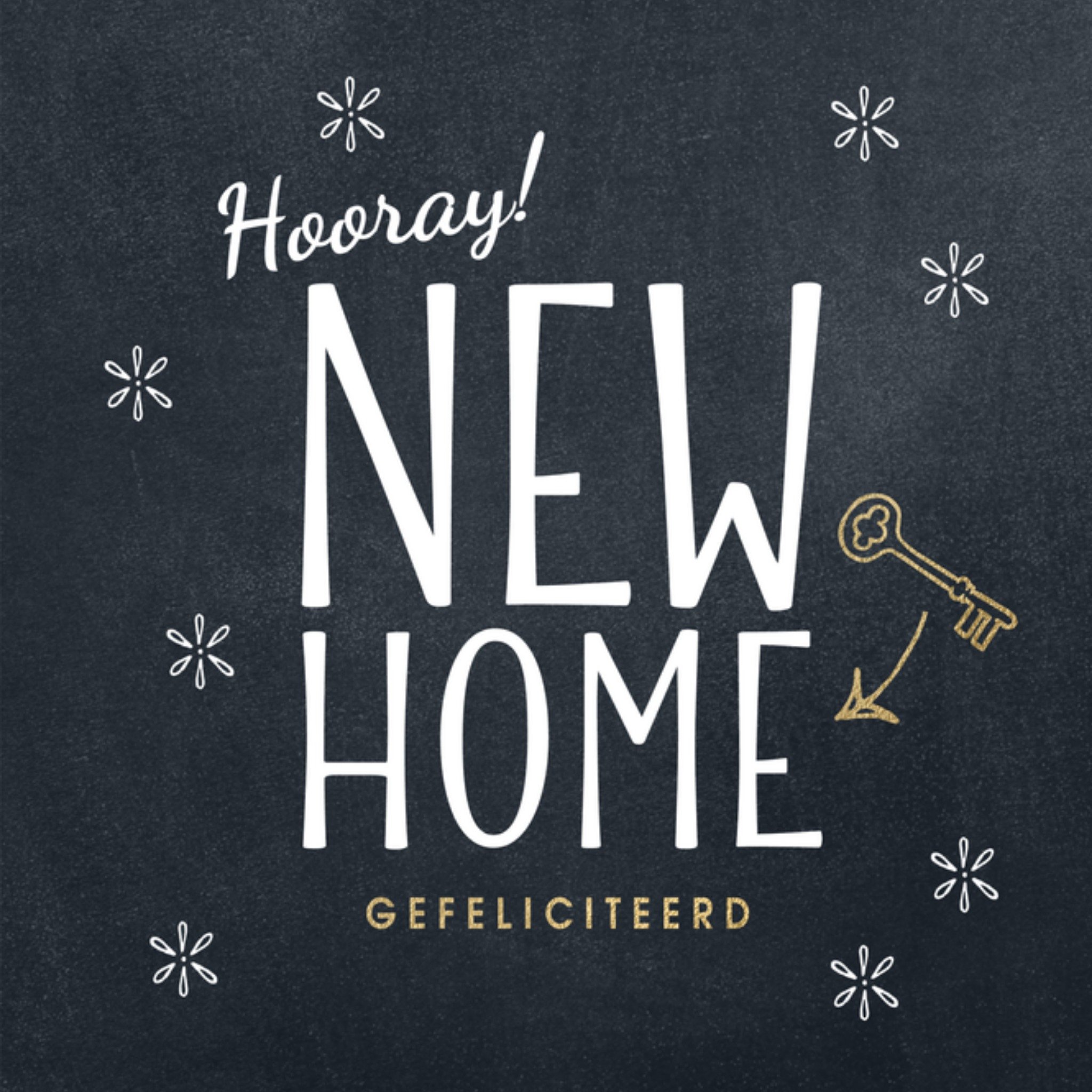 Verhuiskaart New Home Vierkante Kaart Luckz