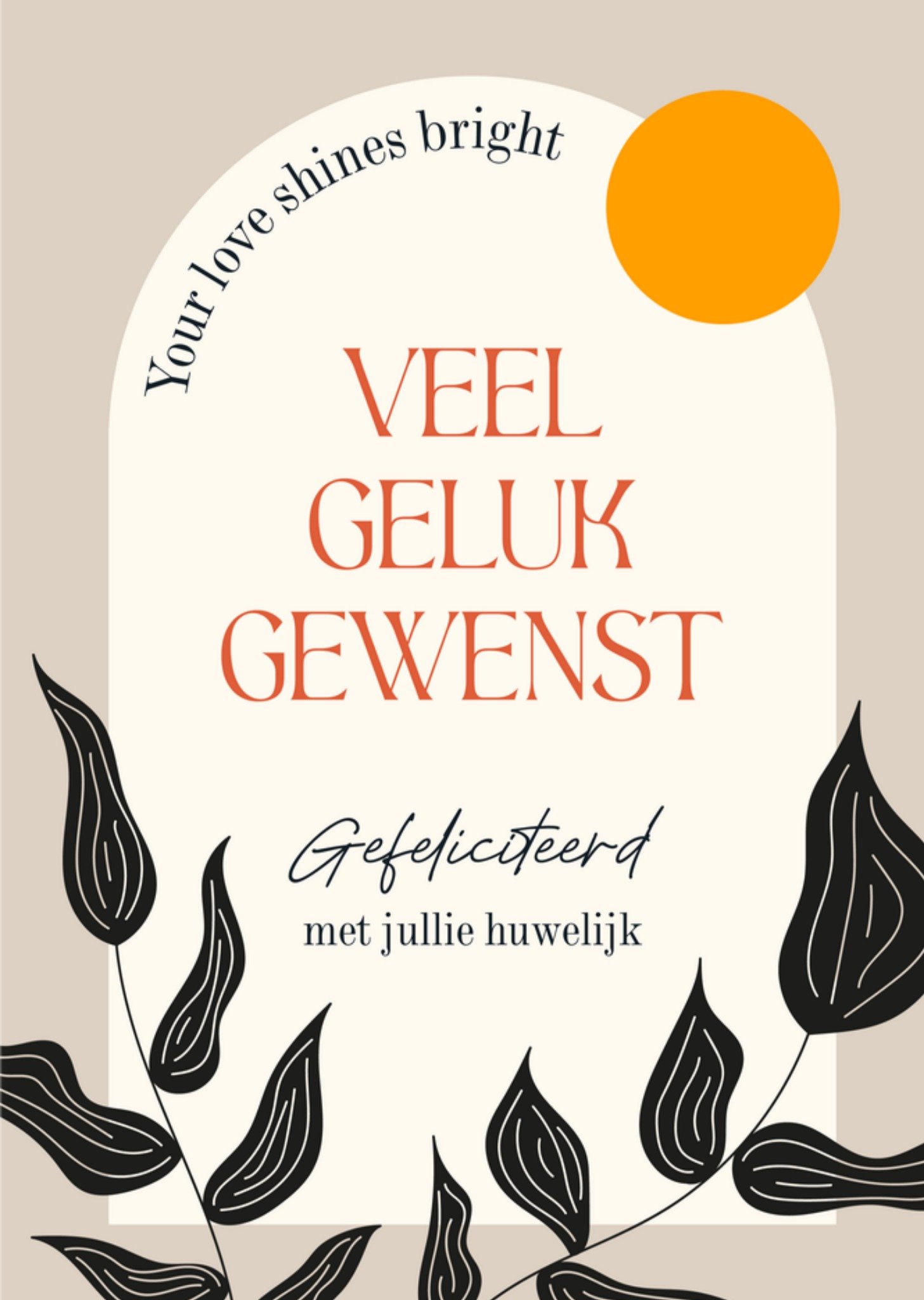 Greetz Huwelijkskaart Your love shines bright Standard Card