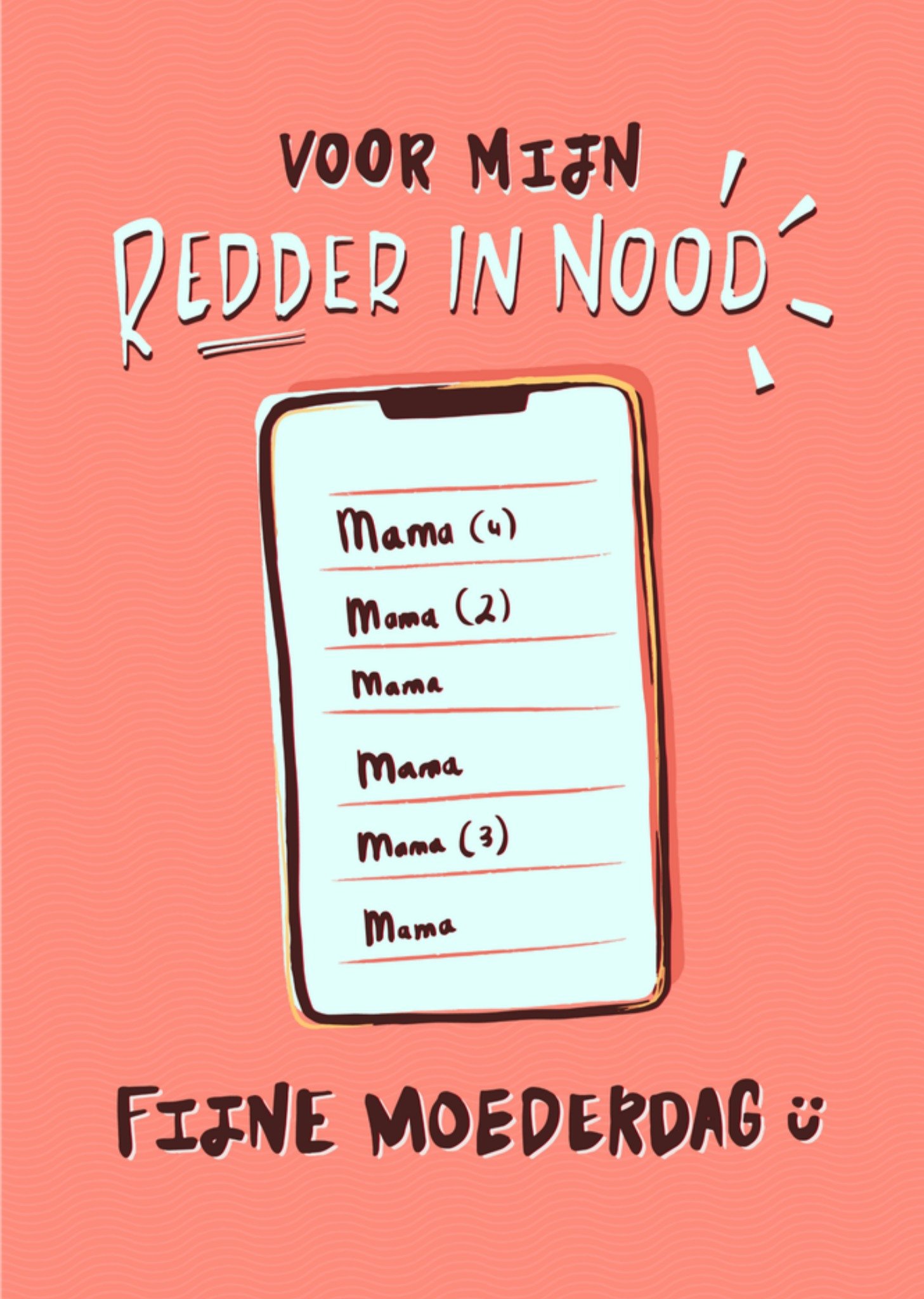 Moederdagkaart Redder in nood Greetz