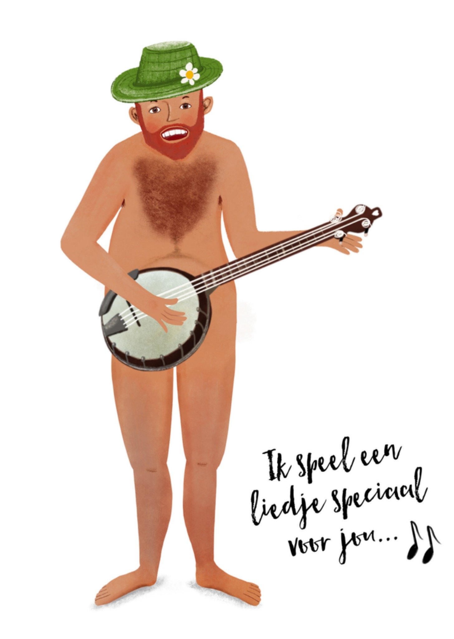 Verjaardagskaart Een liedje Greetz