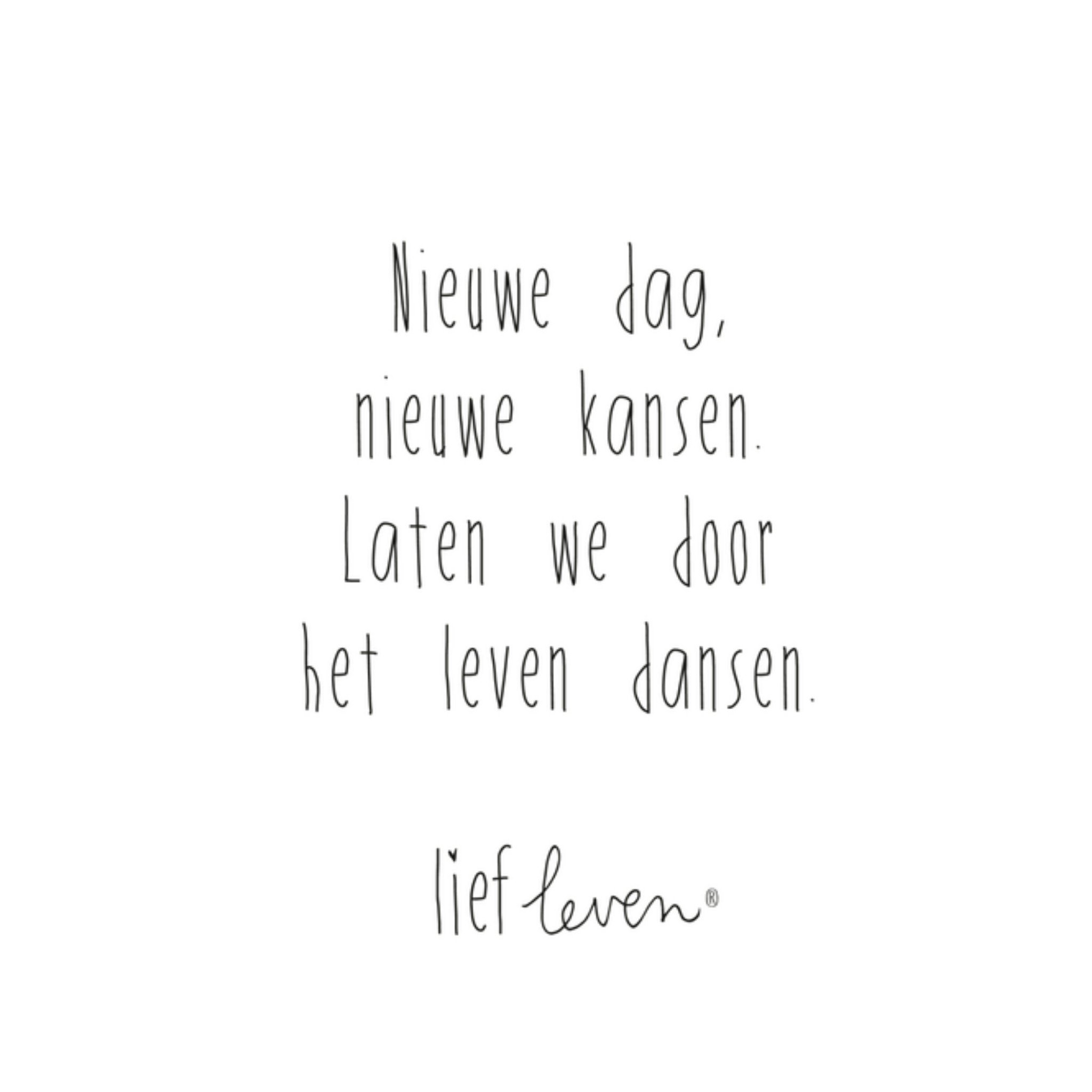 Nieuwe dag, nieuwe kansen Vierkante Kaart Lief Leven