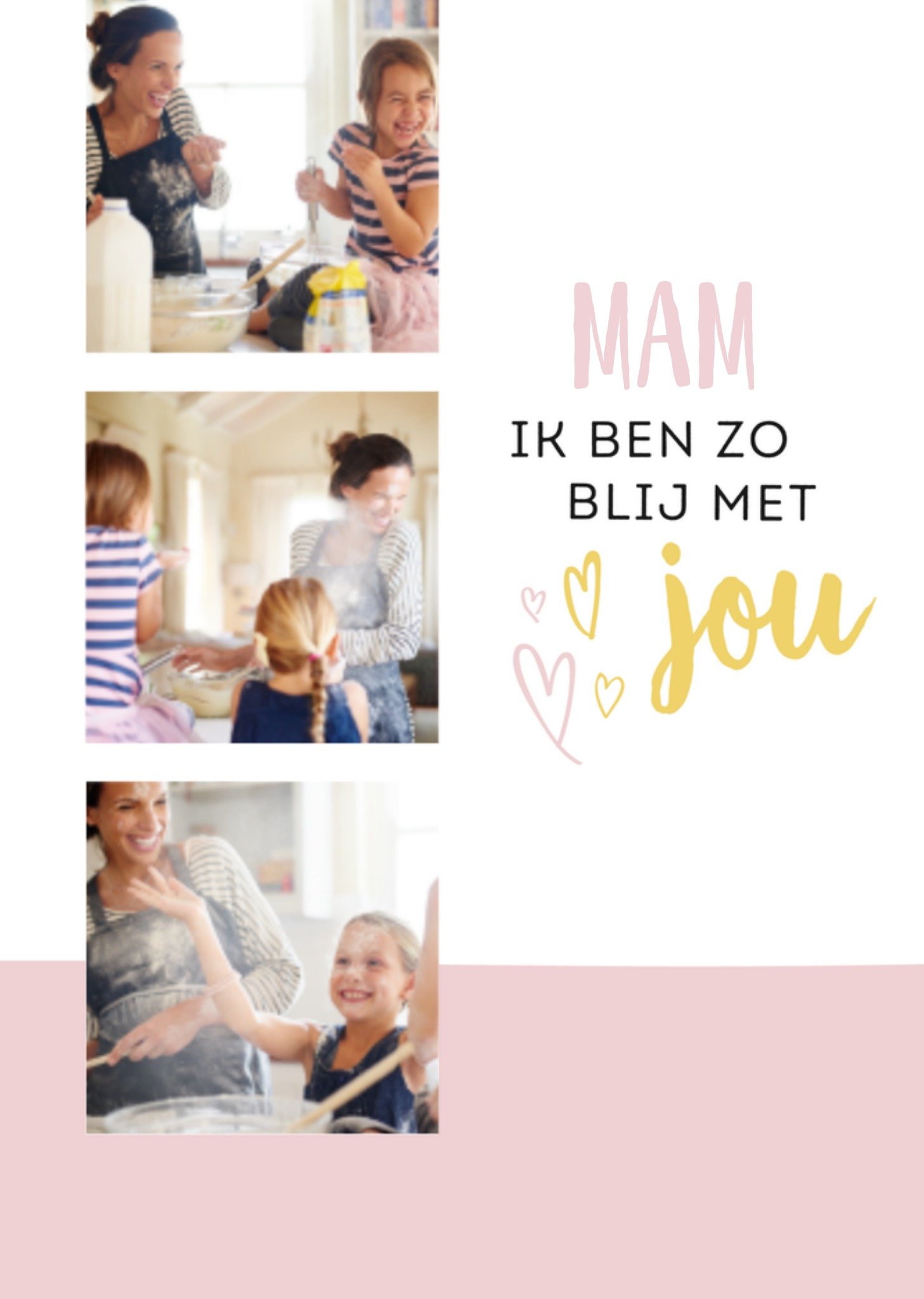 Moederdagkaart foto zo blij Kaart Greetz