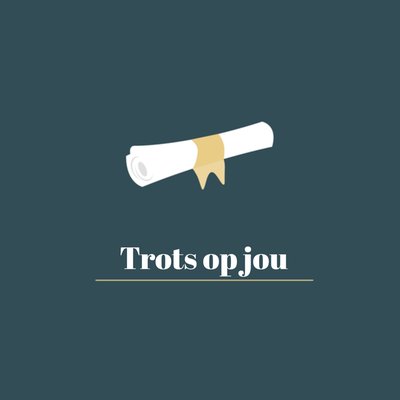 Trots Op Jou Geïllustreerd Diploma Geslaagd Kaart