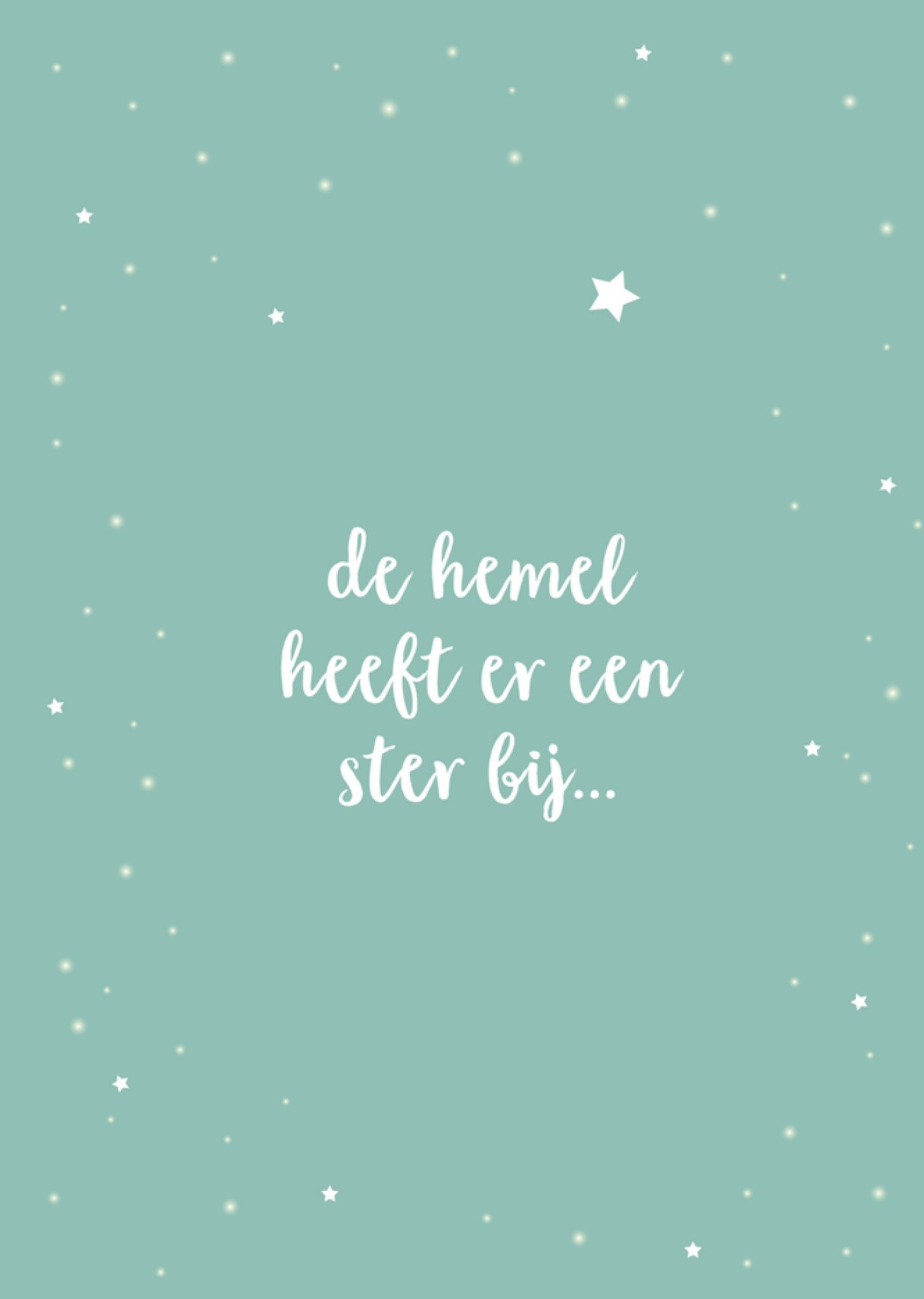 Condoleancekaart Er een ster bij Greetz