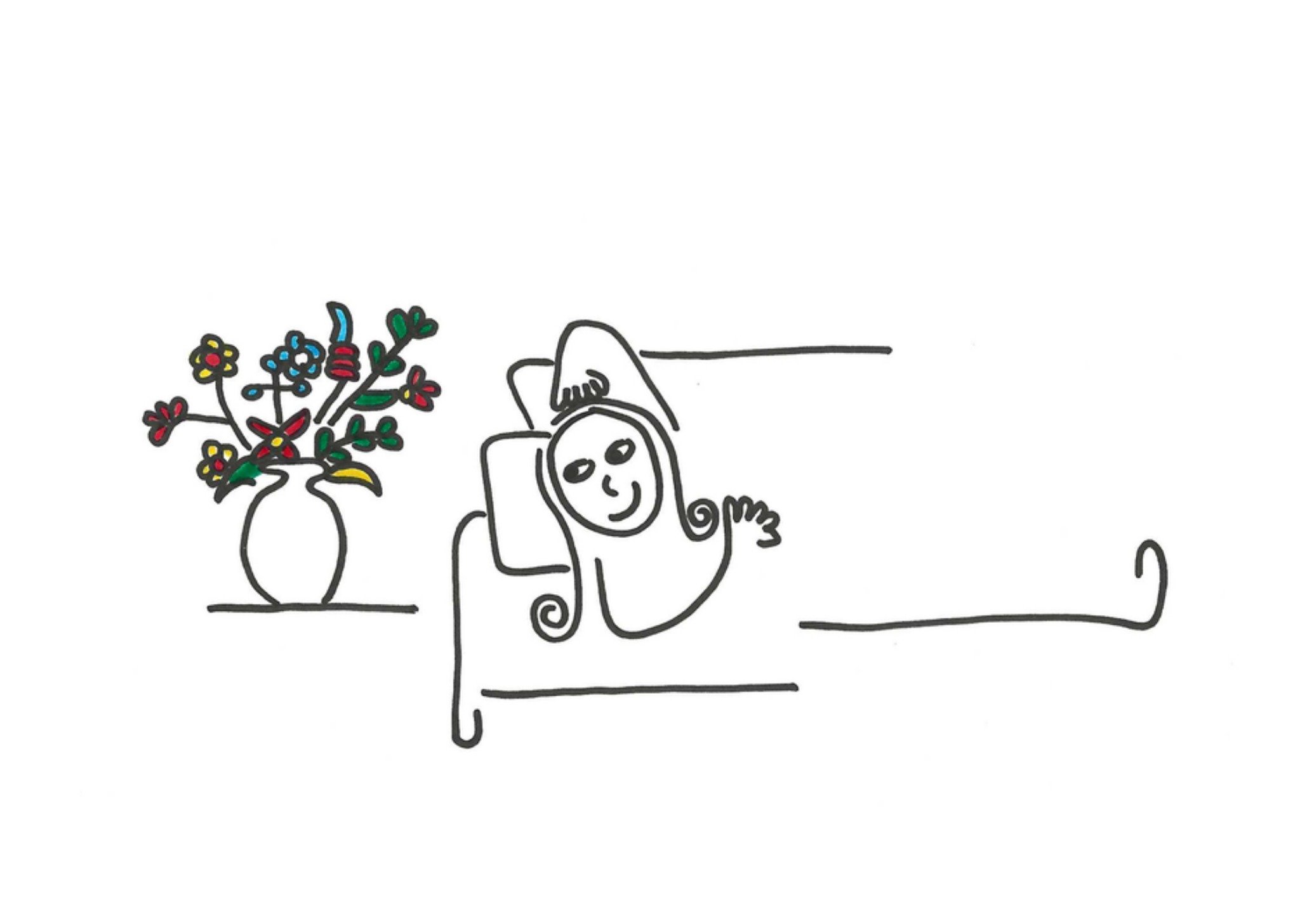 Beterschapskaart Bloemen Voor haar Kaart Eva Gans