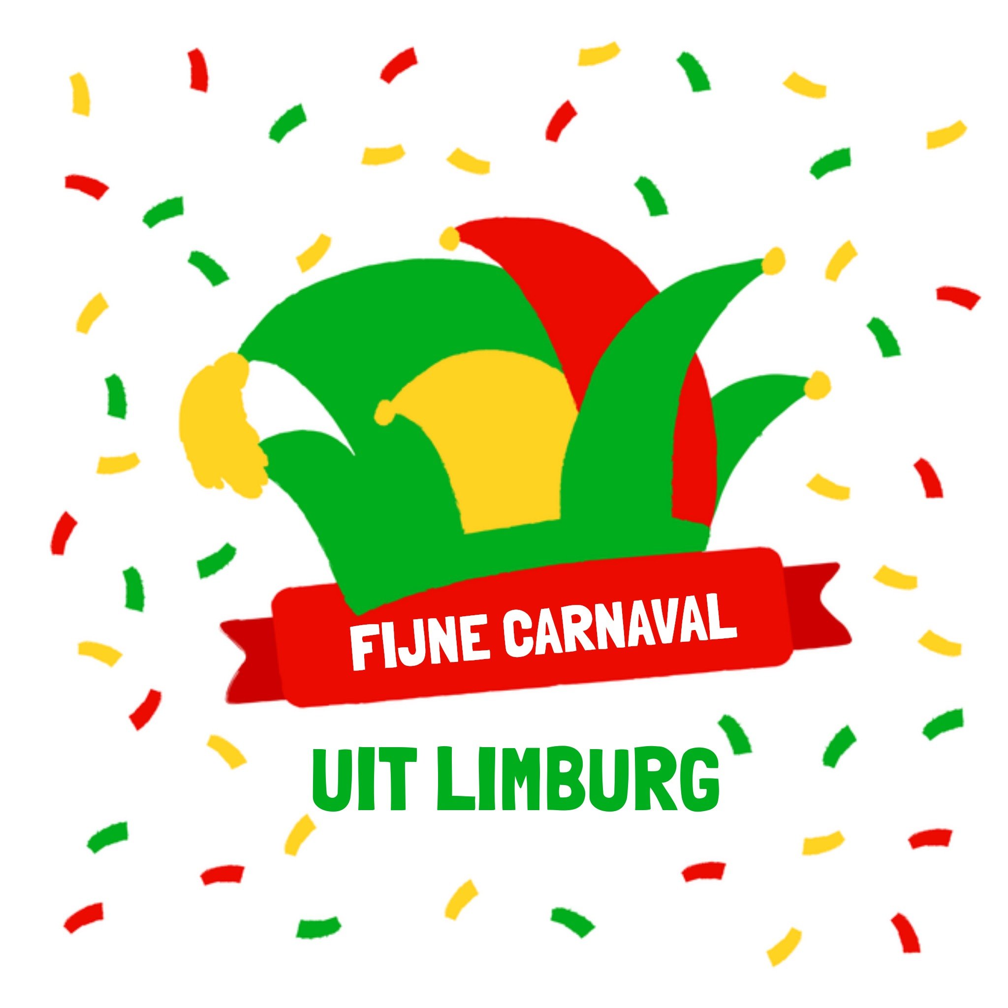 Greetz Carnaval kaart Limburg Vierkant