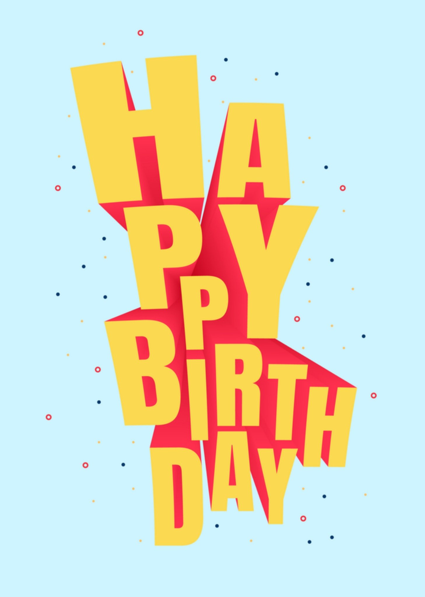 Greetz Verjaardagskaart letters Standard Card