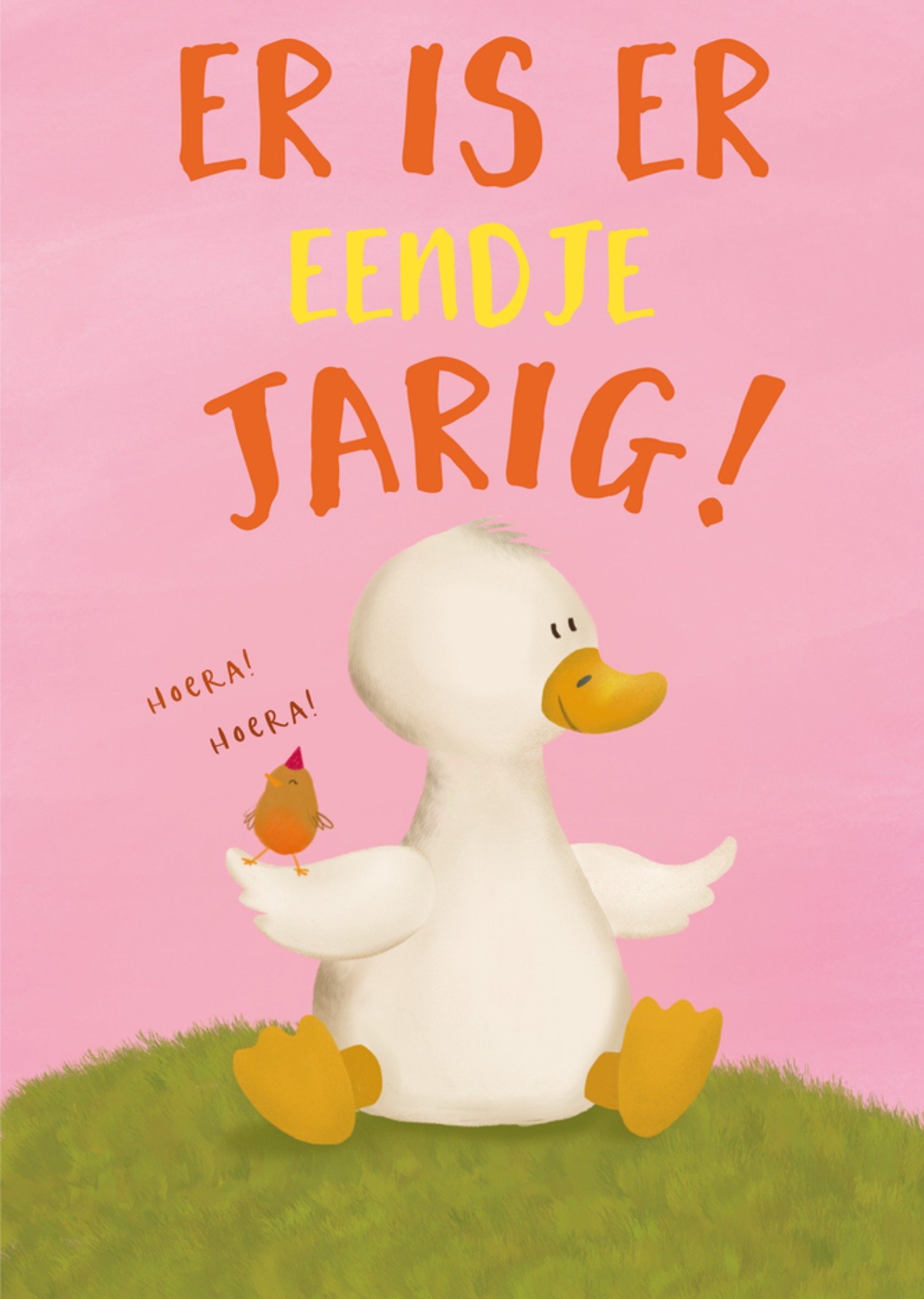 Verjaardagskaart Er is er eendje jarig Kaart Tsjip