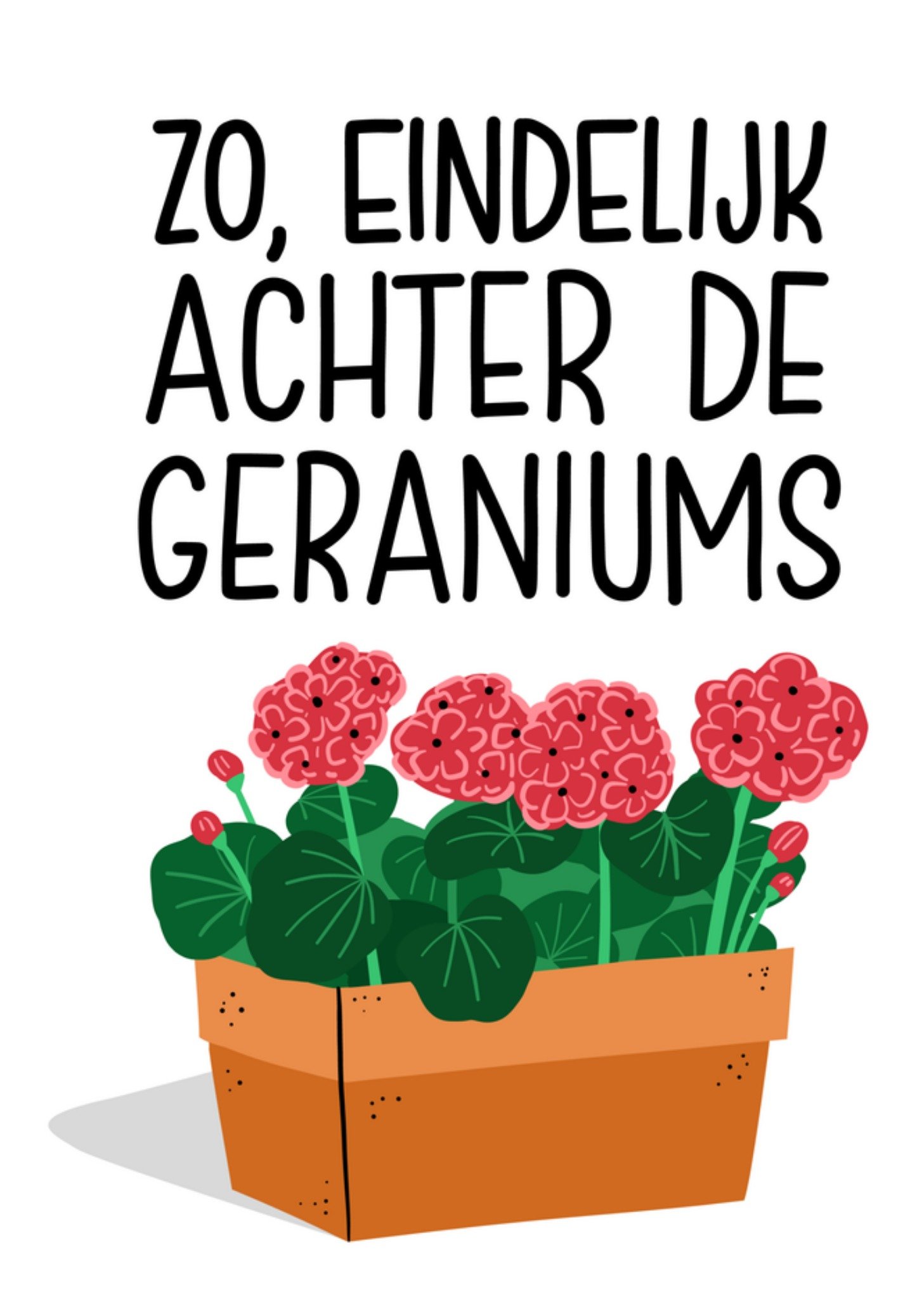 Pensioen kaart Geraniums Kaart Greetz