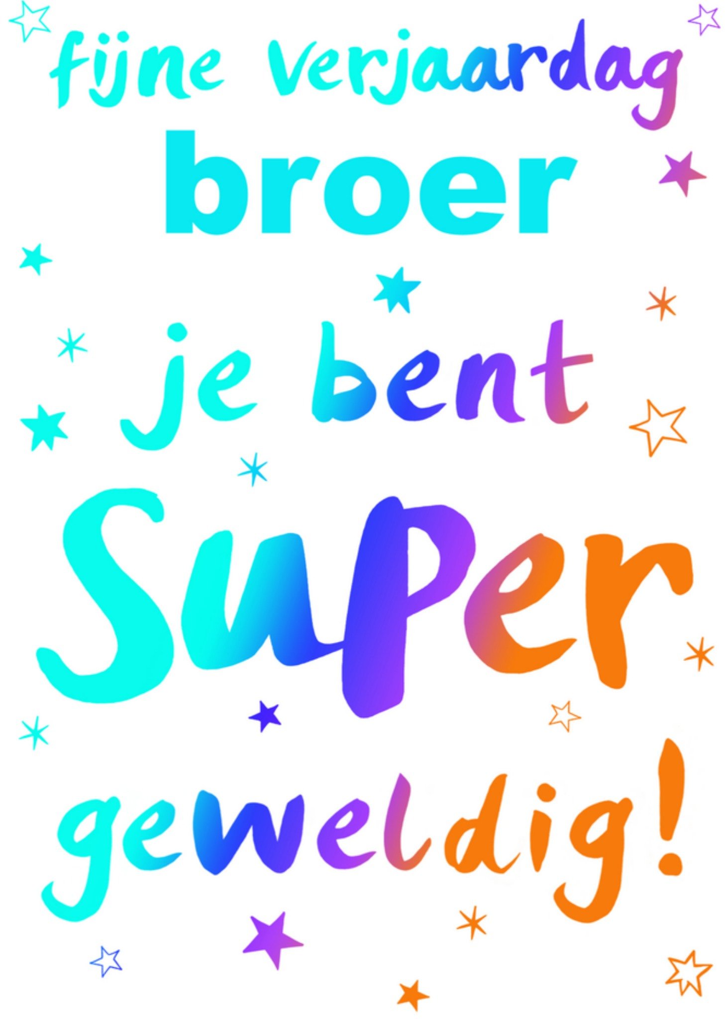 Verjaardagskaart broer kleurrijk Kaart Paperlink