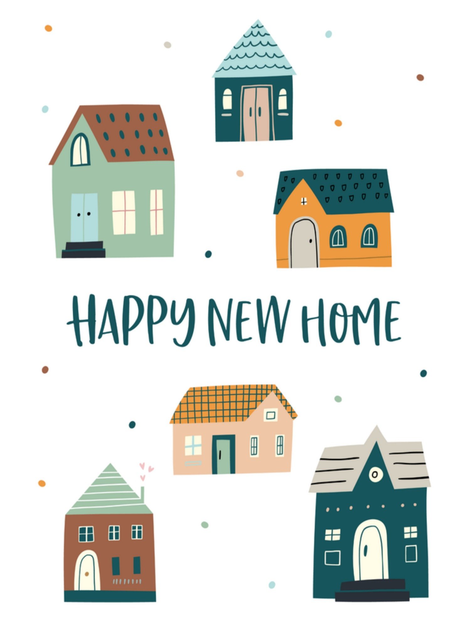 Nieuwe woning kaart Huisjes Kaart Papercute