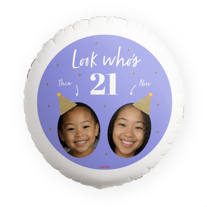 Ballon | Look Who's 21! | Foto & leeftijd aanpasbaar
