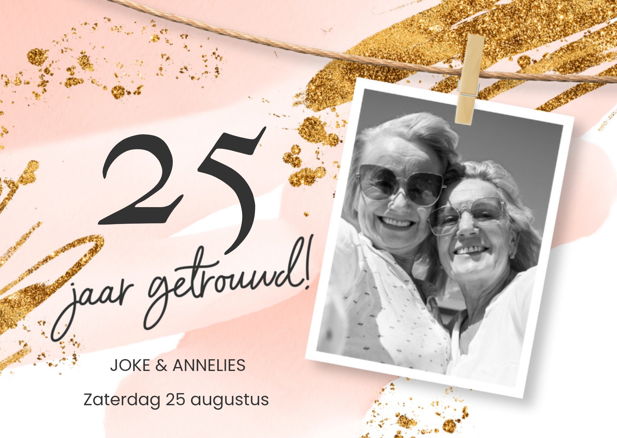 Huwelijksjubileum fotokaart Kaart Luckz