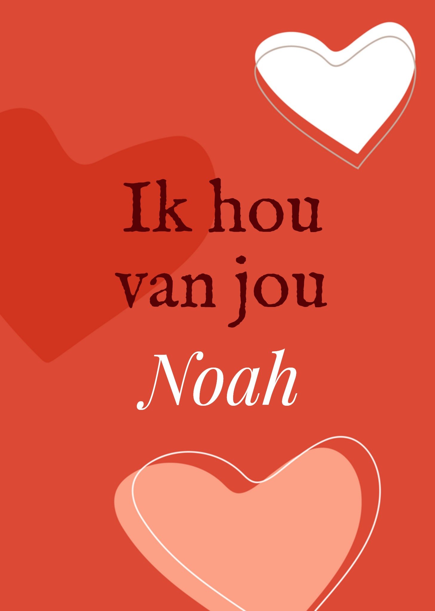Greetz Valentijnskaart Ik hou van jou Standard Card