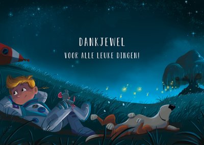 De Kleine Astronauten | Bedankt kaart | Leuke dingen