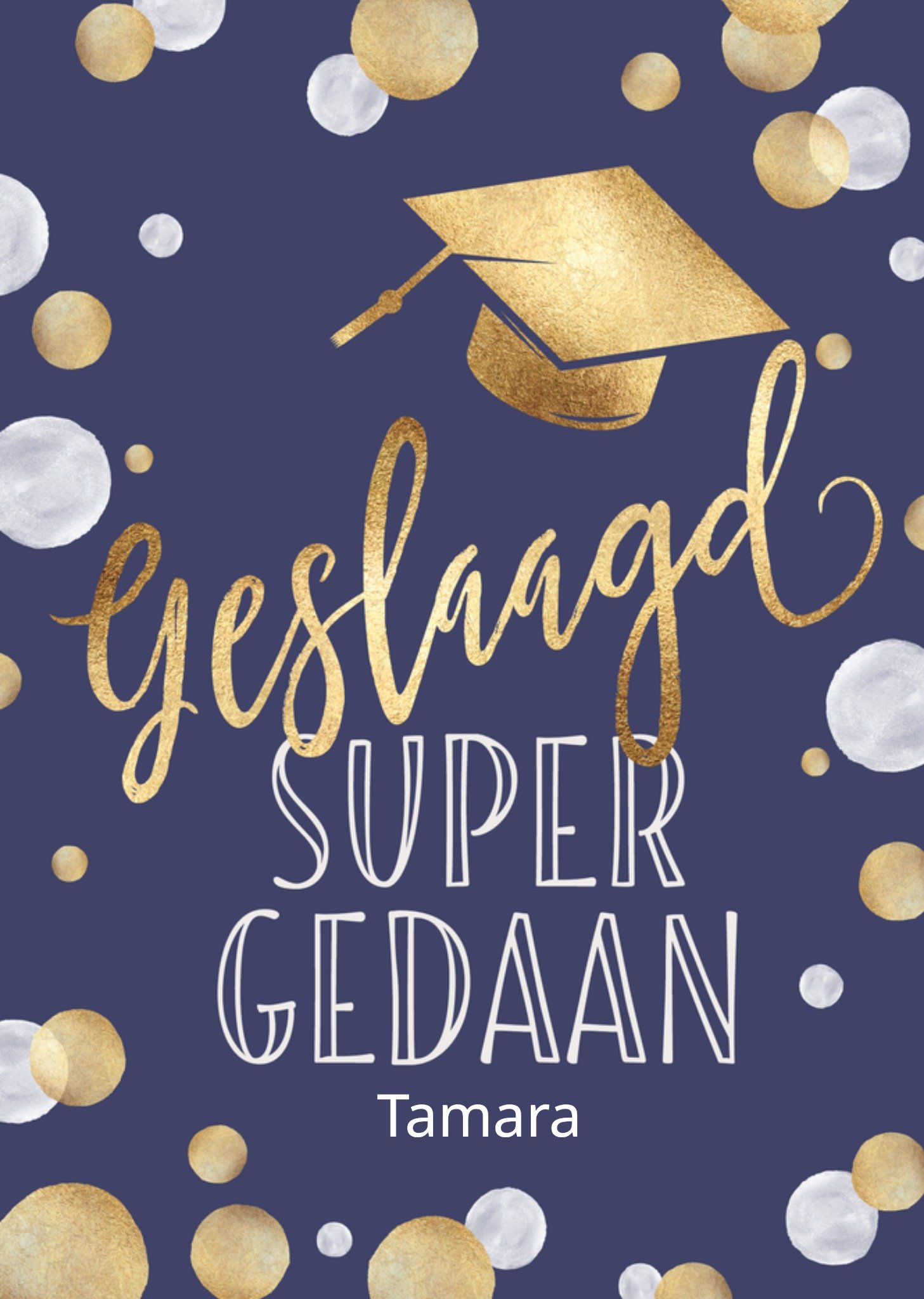 Geslaagd kaart gouden confetti van Luckz