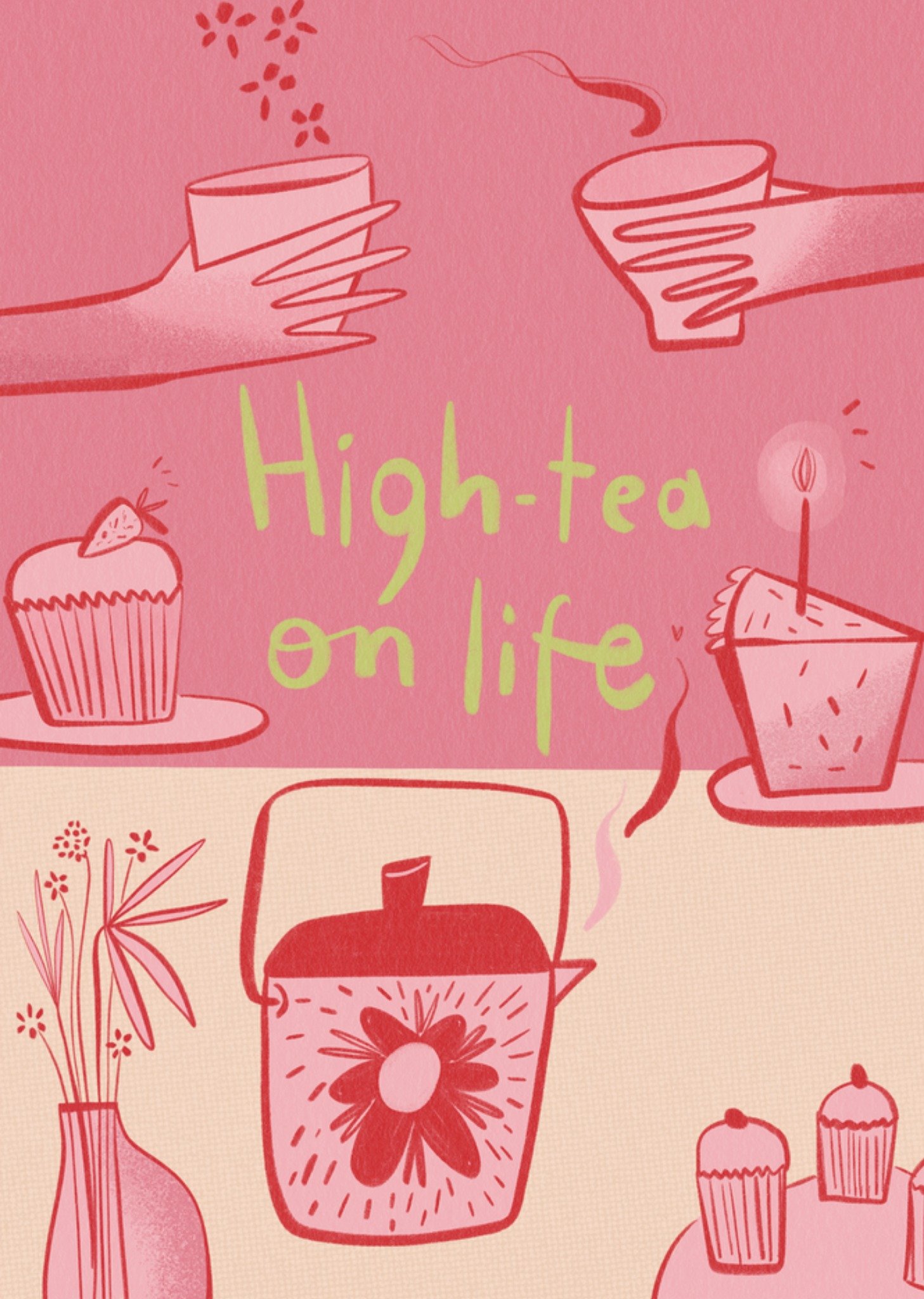 Verjaardagskaart High-Tea On Life Kaart Julia Koopman