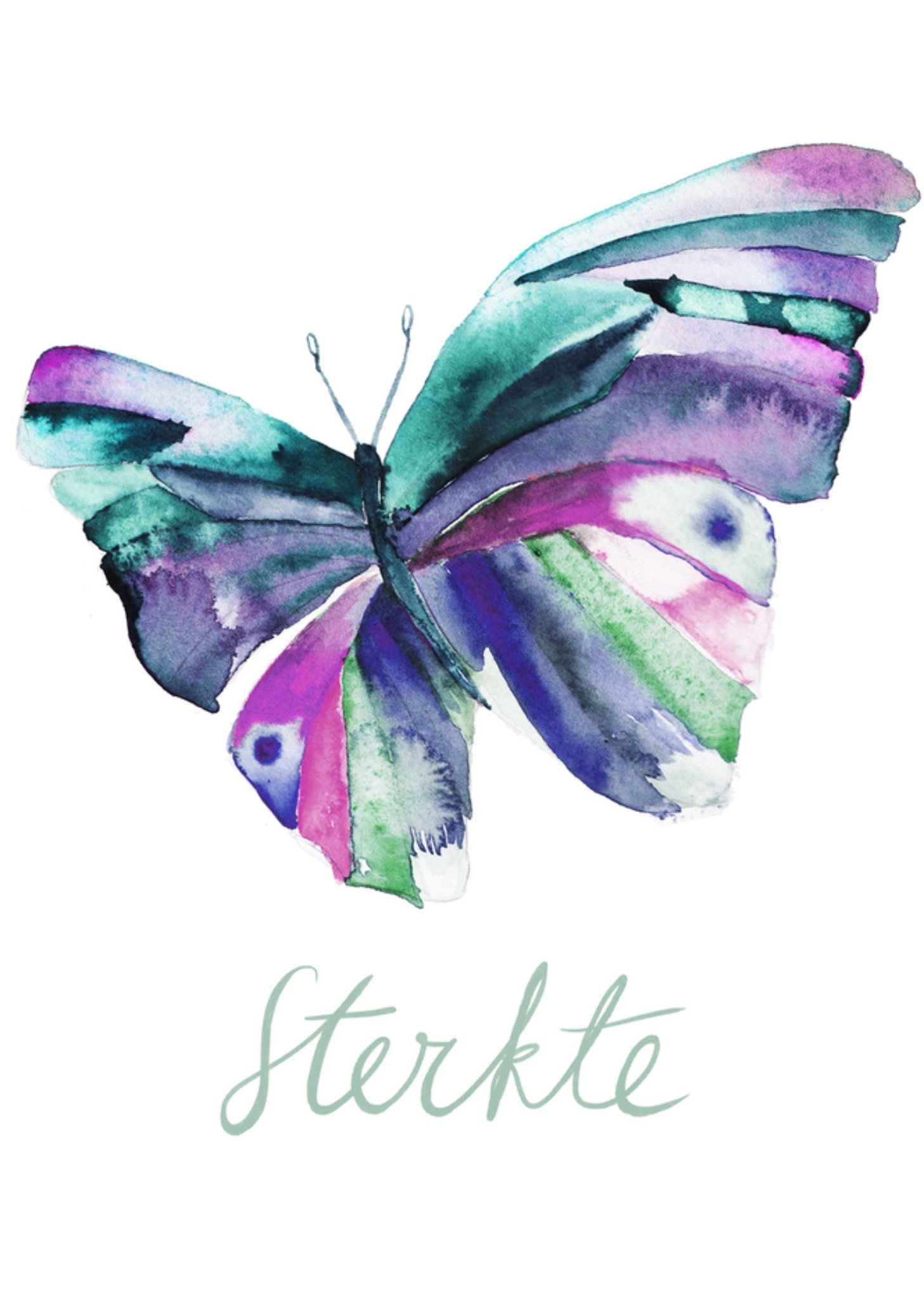 Marie Bodie Condoleancekaart Vlinder Kaart Marie Bodié