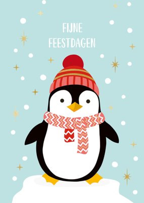 Kerstkaart | TMS | Pinguin