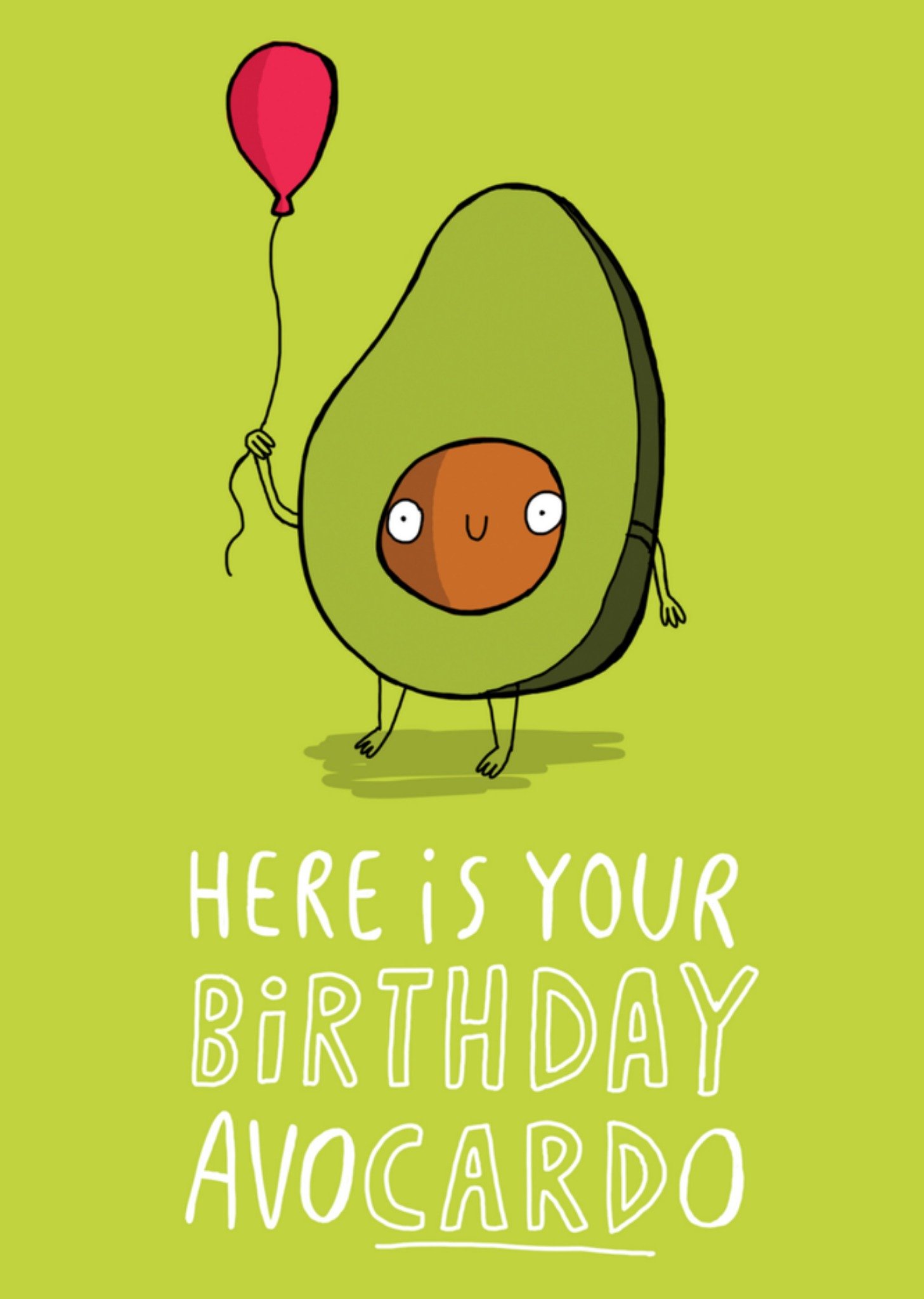 Verjaardagskaart avocardo Kaart Katie Abey Design