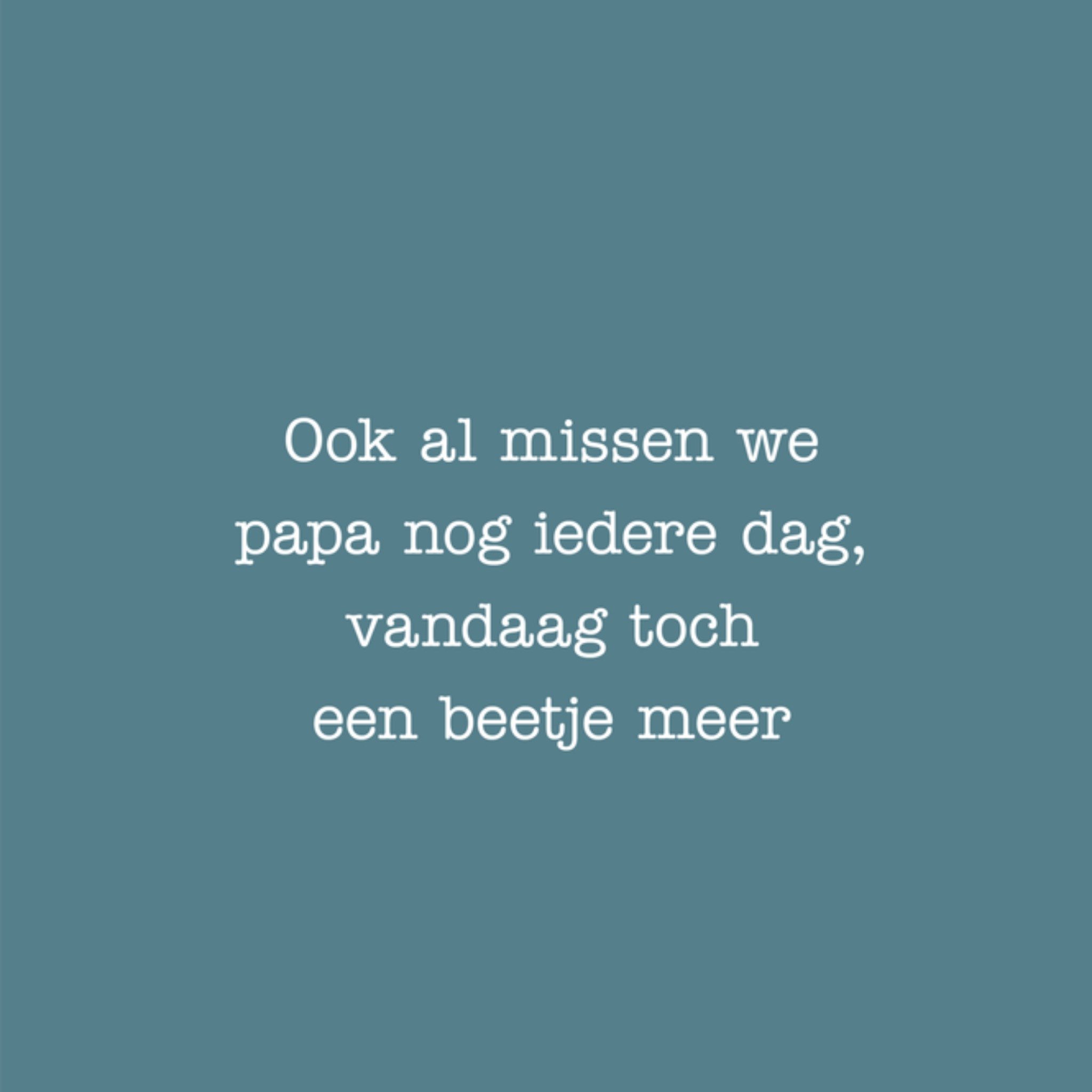 Greetz Vaderdagkaart we missen papa Vierkant