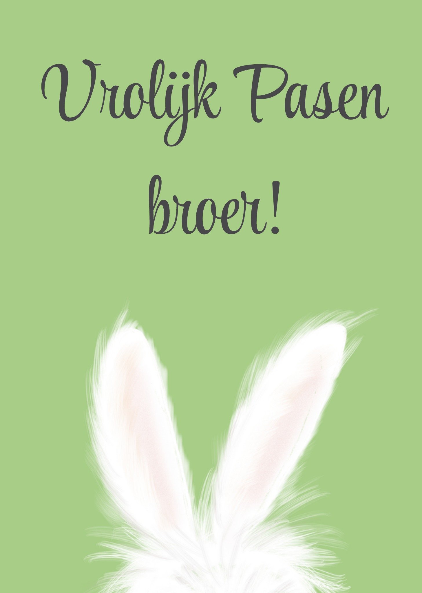 Paaskaart broer konijn Kaart Tsjip