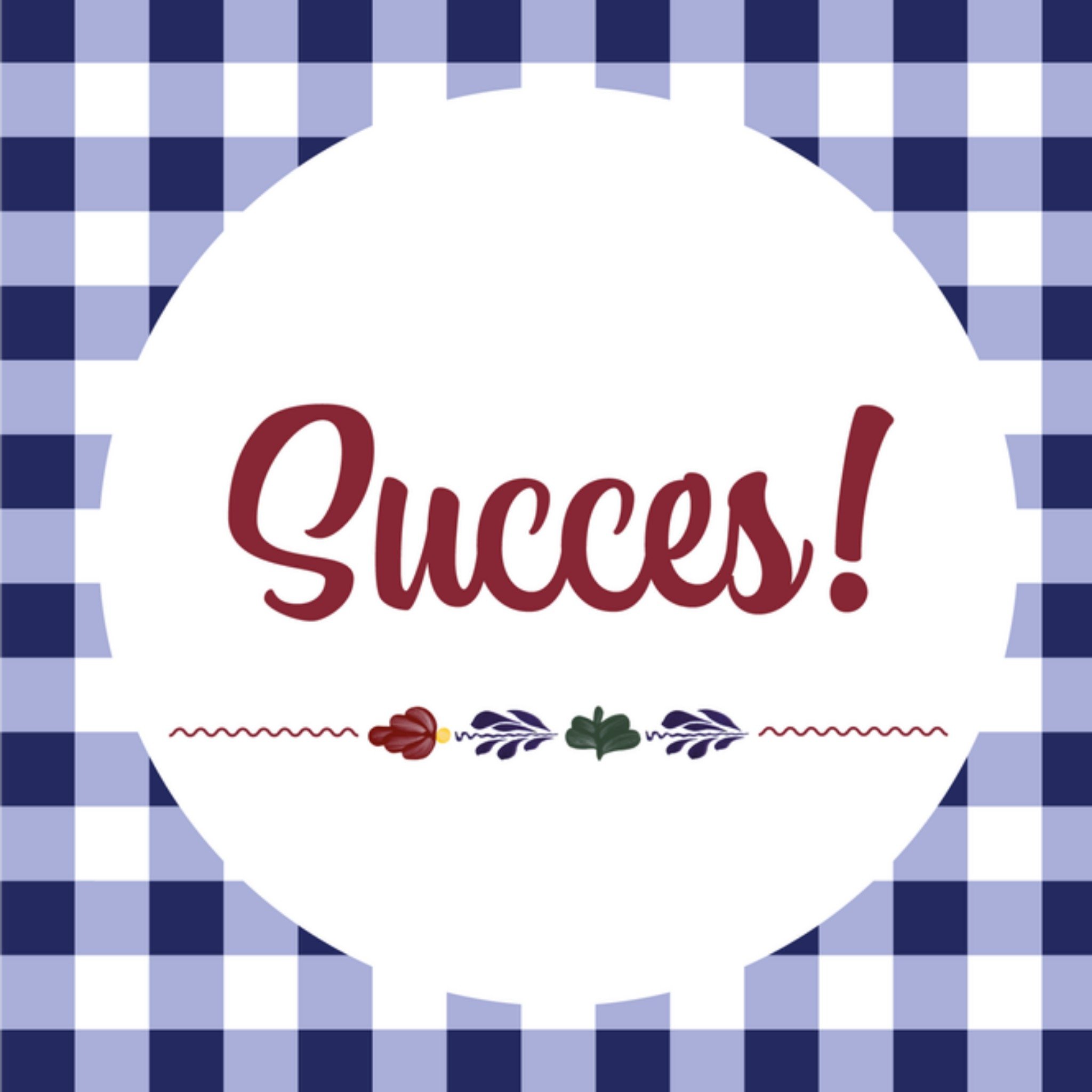 Nieuwe baan kaart Succes Vierkante Kaart Boerenbont