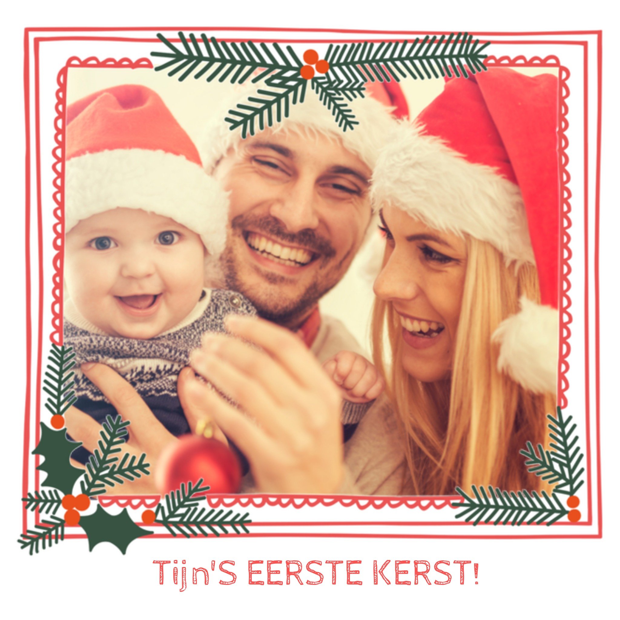 Greetz Kerstkaart Eerste Kerst Vierkant