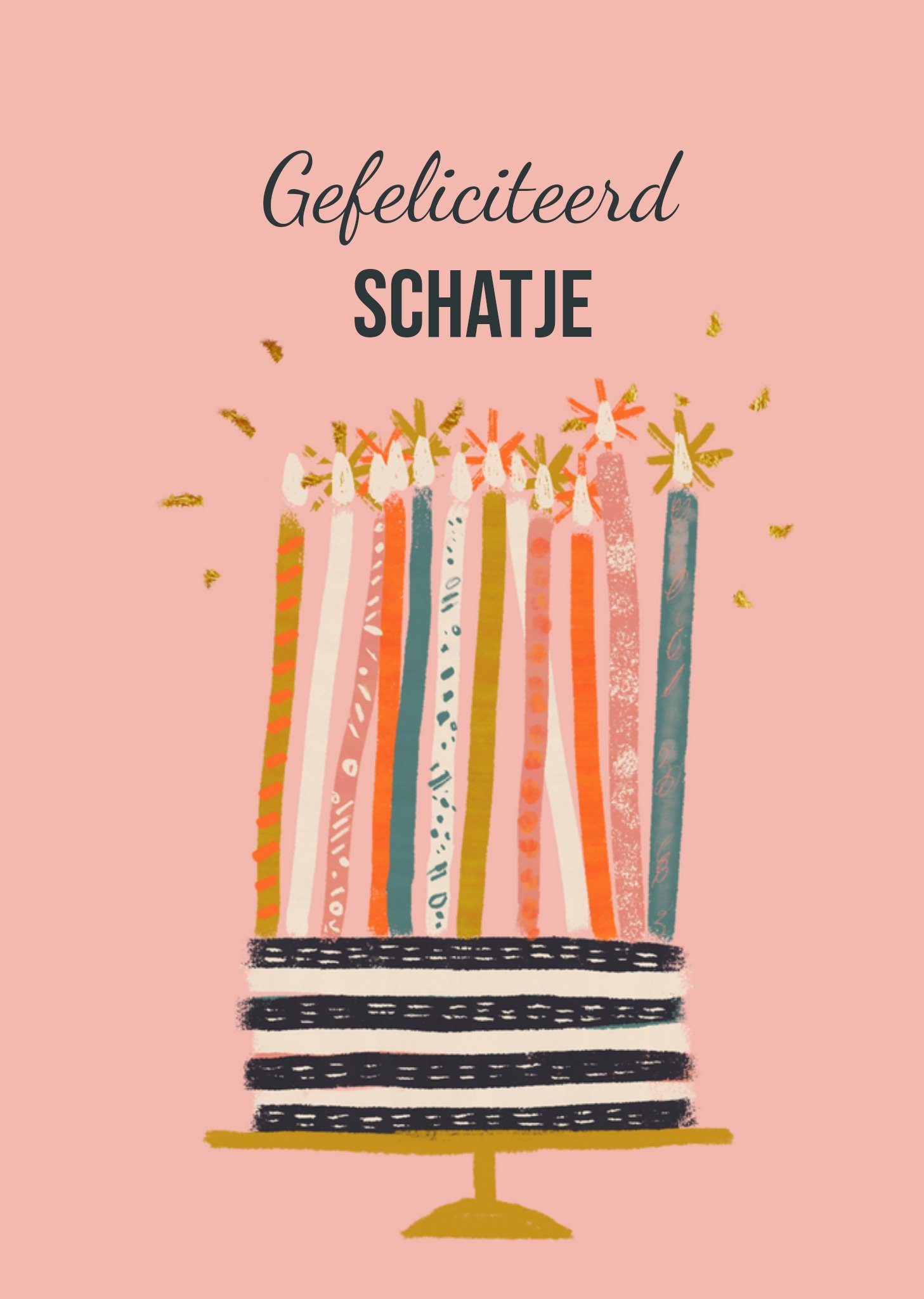 Verjaardagskaart Vrouw Taart Kaart Greetz