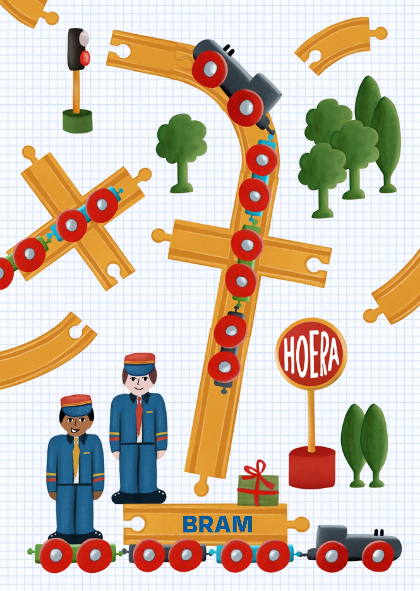 Verjaardagskaart 7 Hoera Kaart Fishuals