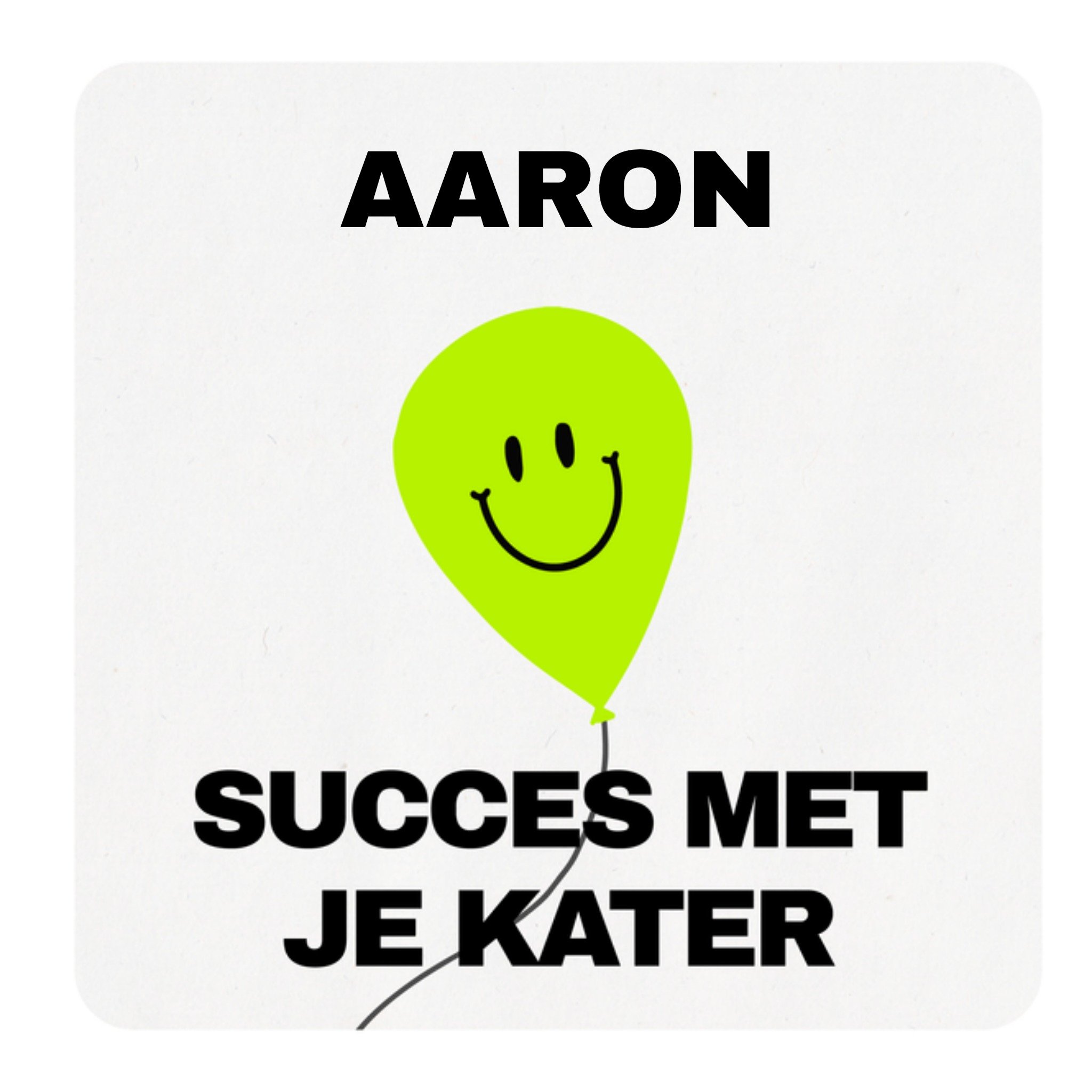 Greetz Verjaardagskaart Kater Ballon Vierkant