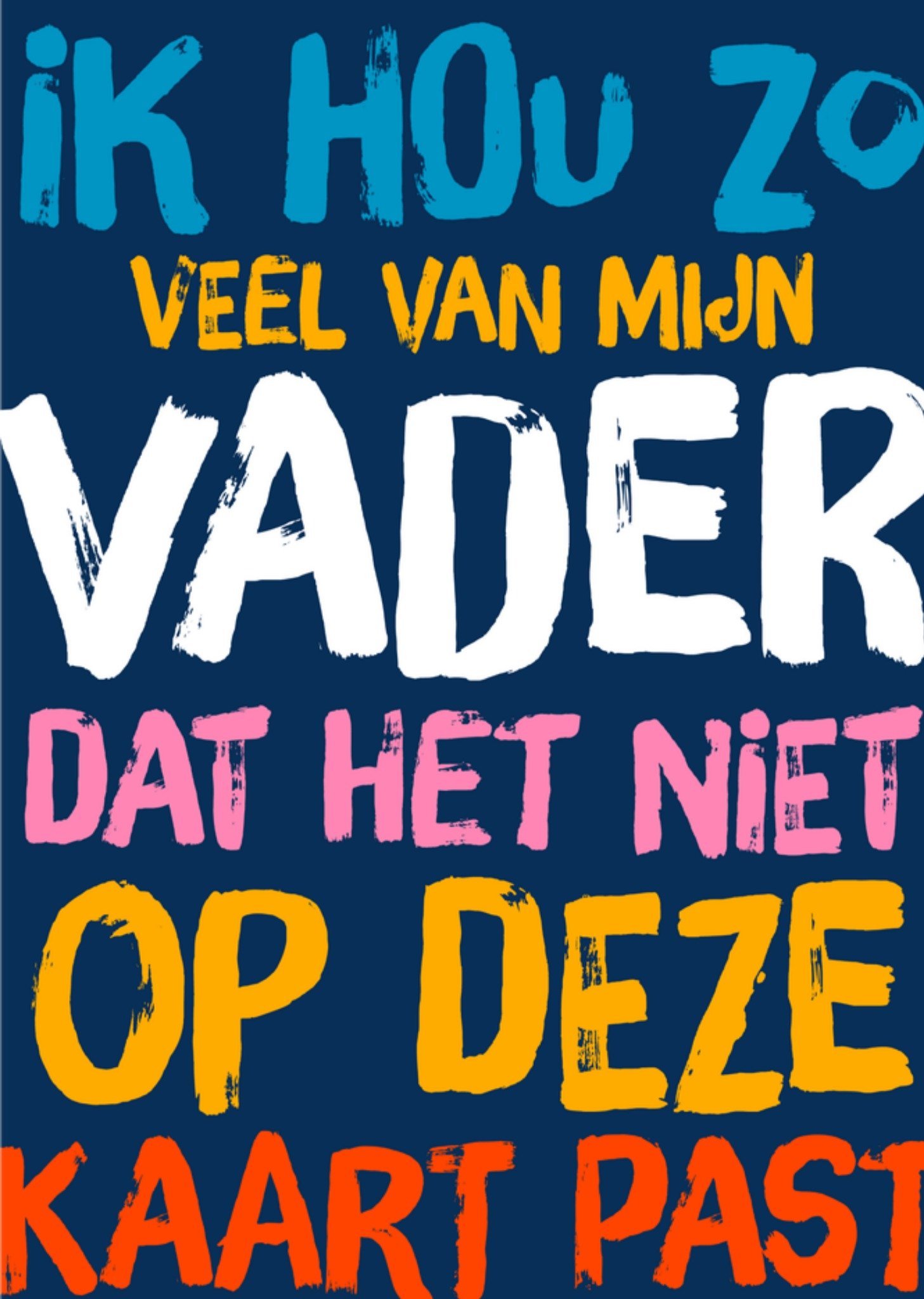Vaderdagkaart Typografie Kaart Greetz