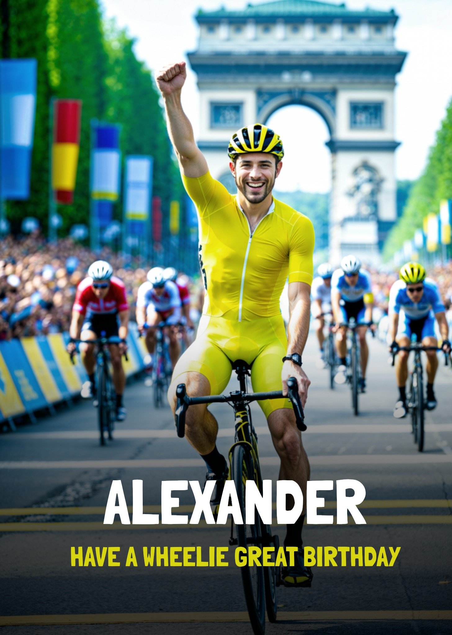 The London Studio Verjaardagskaart Face Swap Have A Wheelie Great Birthday Greetz