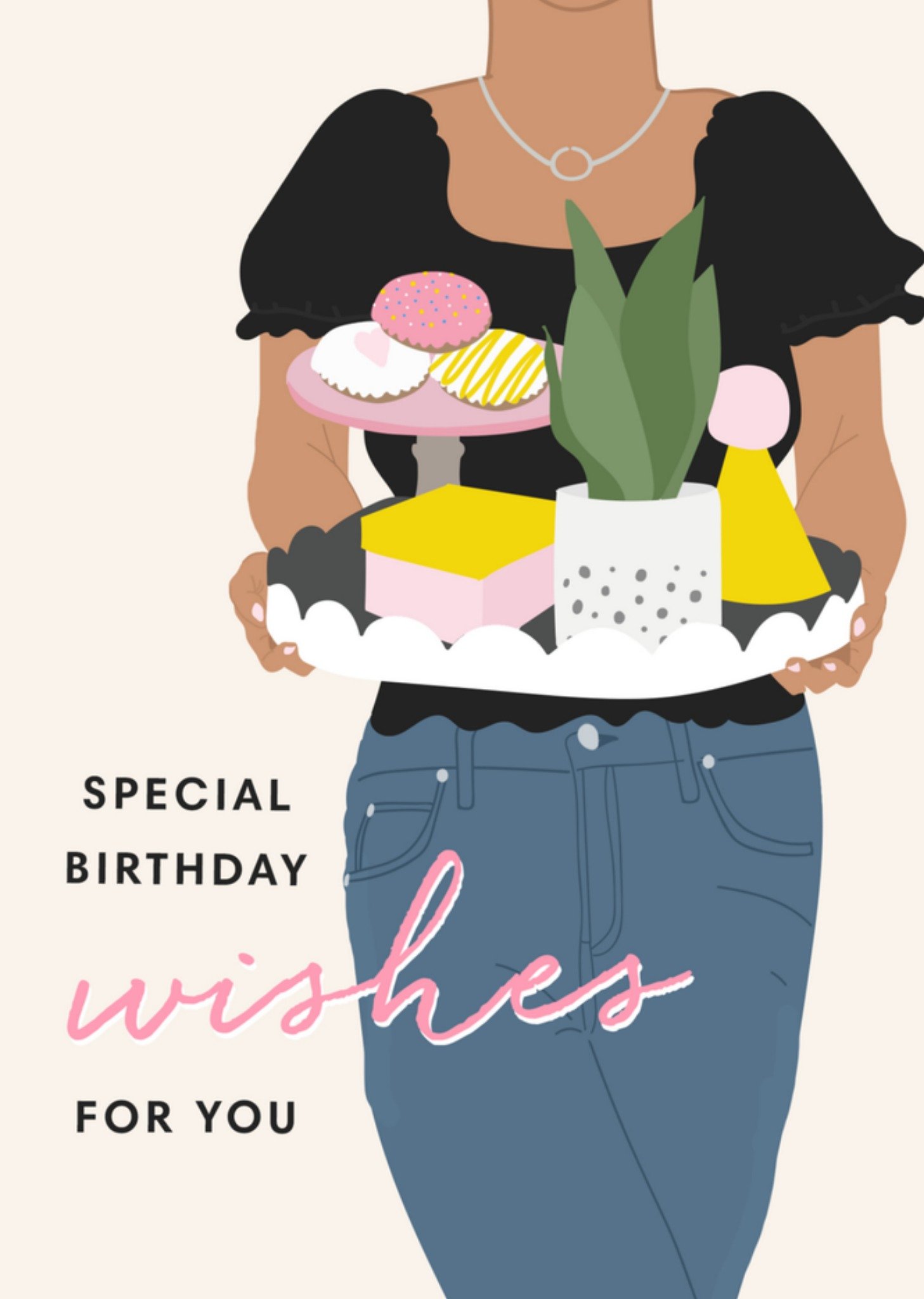 Verjaardag Taart Vrouw Kaart Greetz