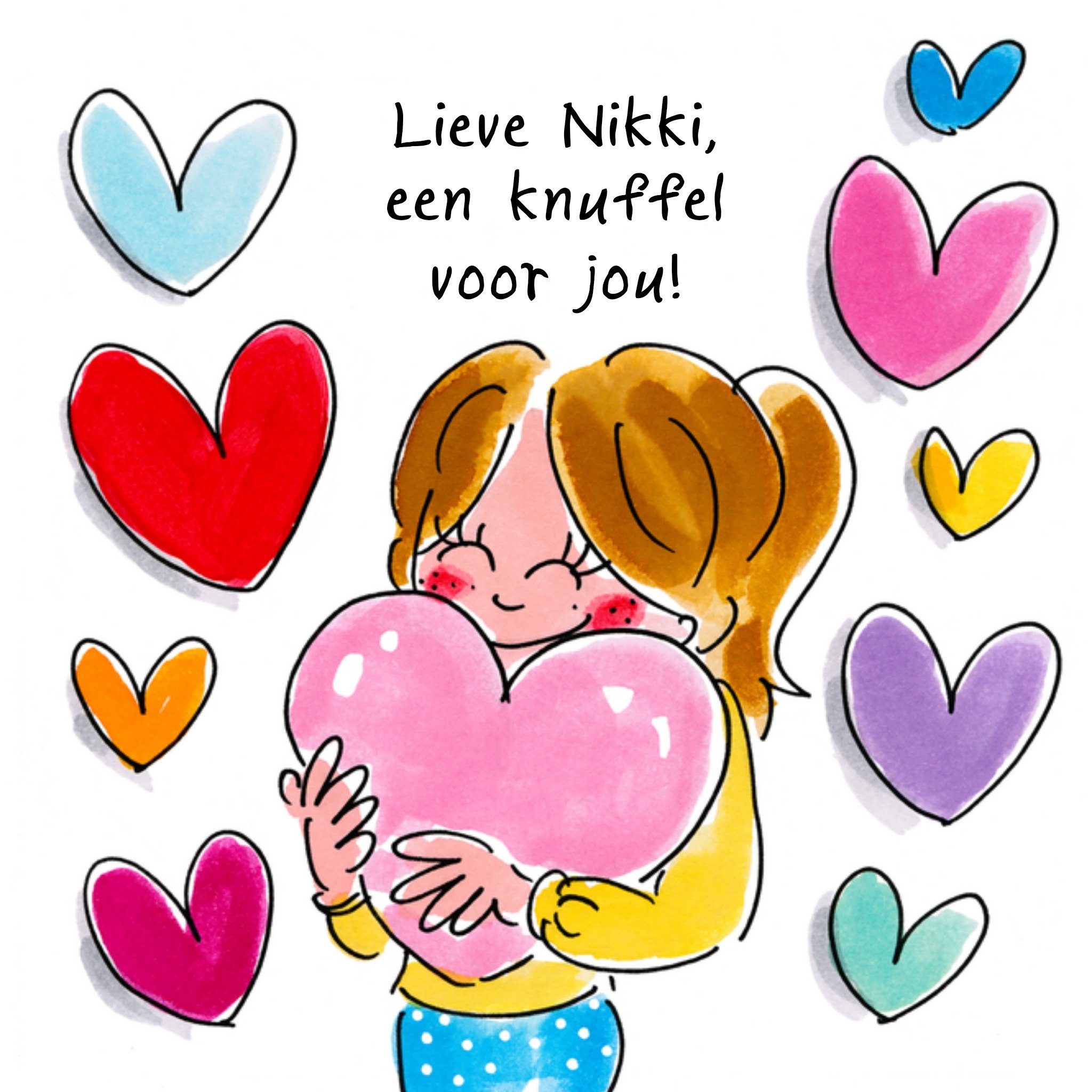 Denken aan kaart met naam Vierkante Kaart Blond Amsterdam