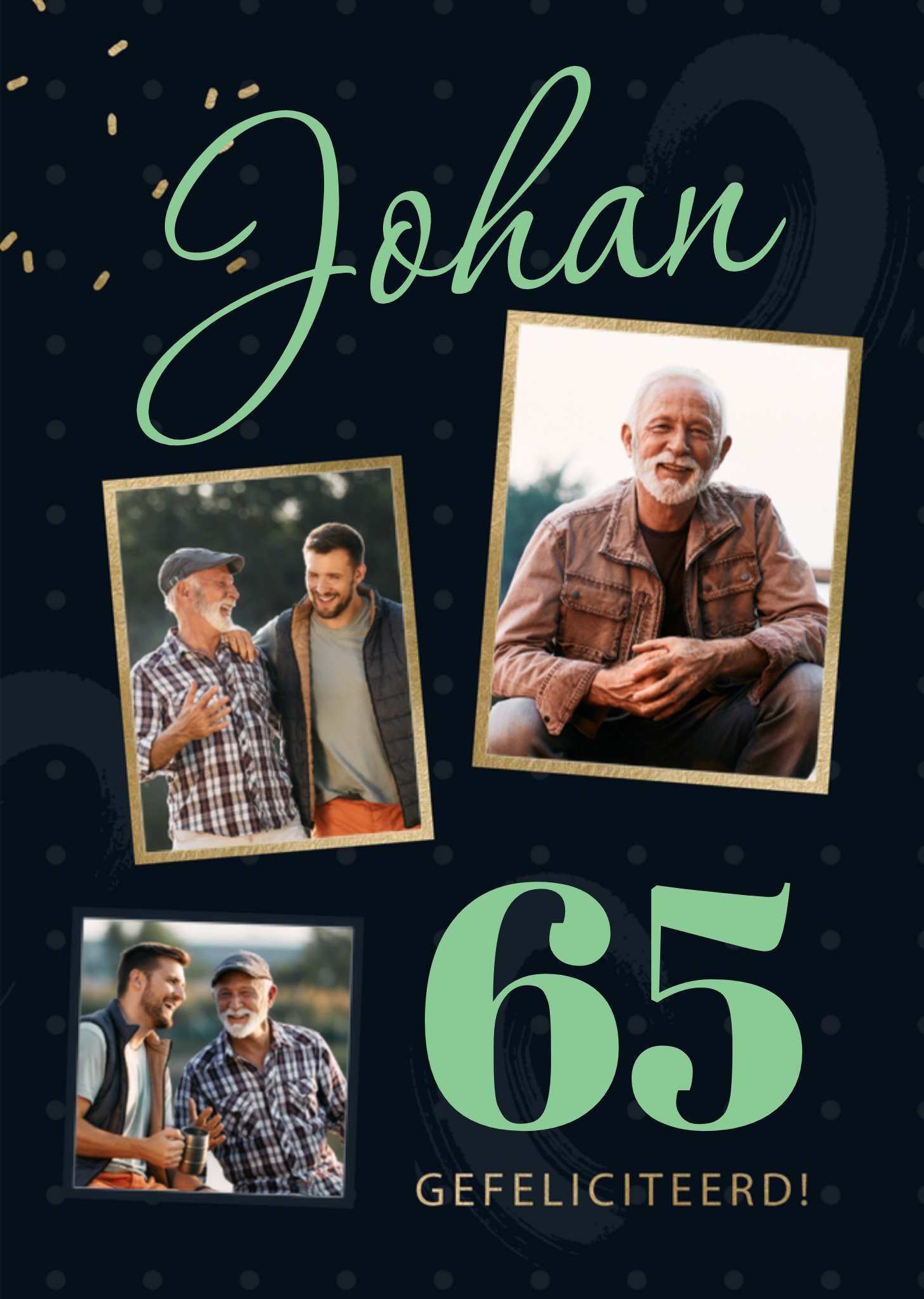 Greetz Verjaardagskaart 65 jaar fotokaart Standard Card