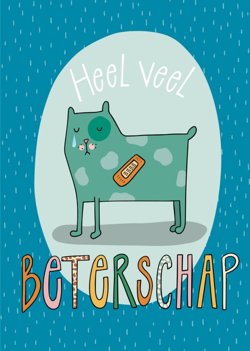 Funny Side Up | Beterschapskaart | Kat