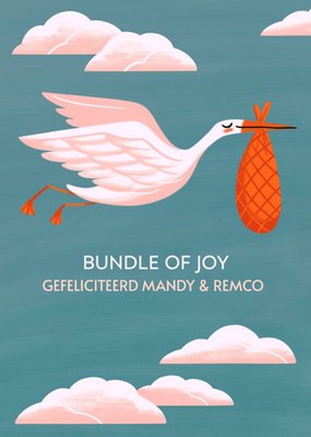 Greetz | Geboortekaart | Bundle of joy | Aanpasbare tekst