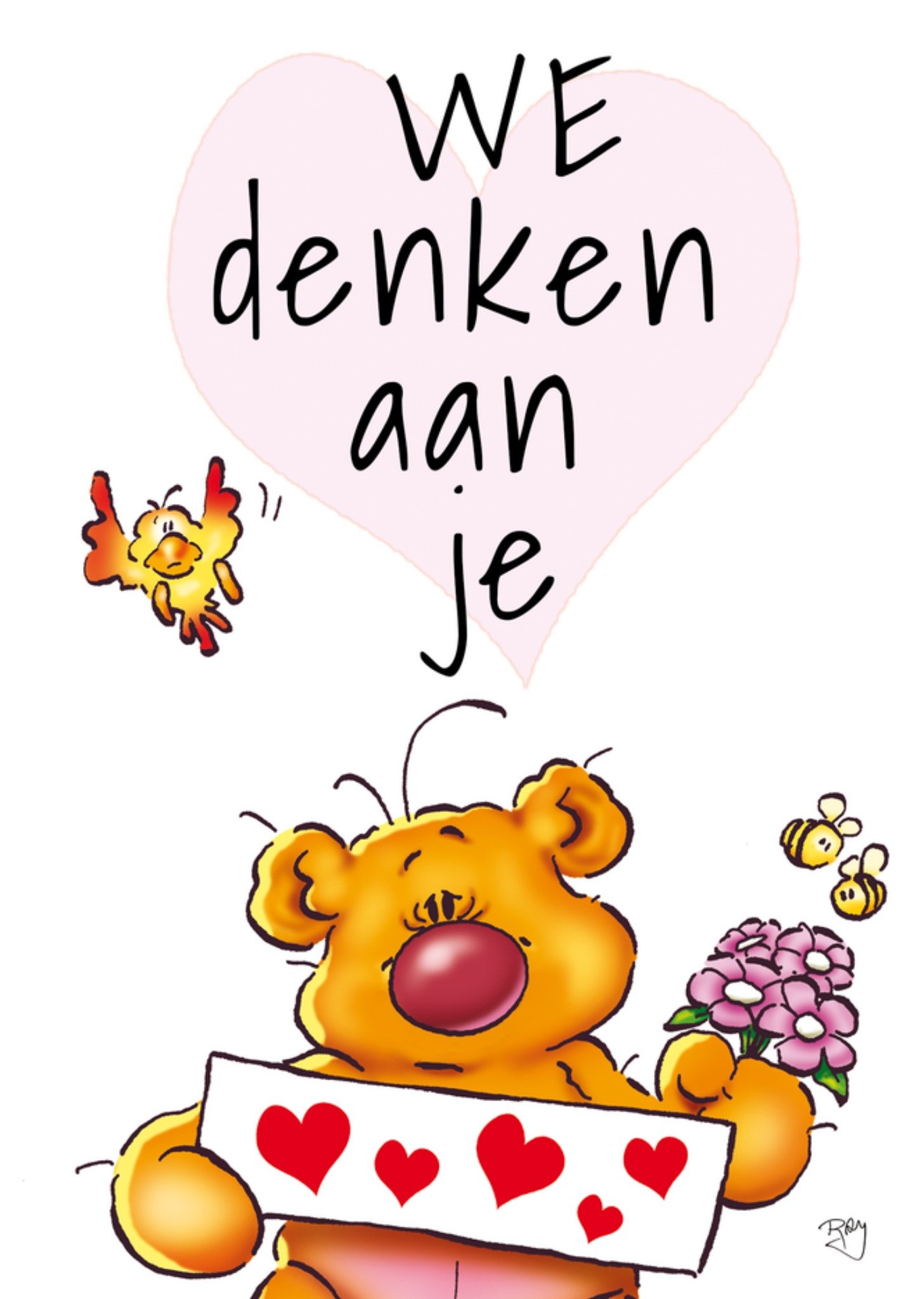 Denken aan kaart We denken aan je Kaart Doodles
