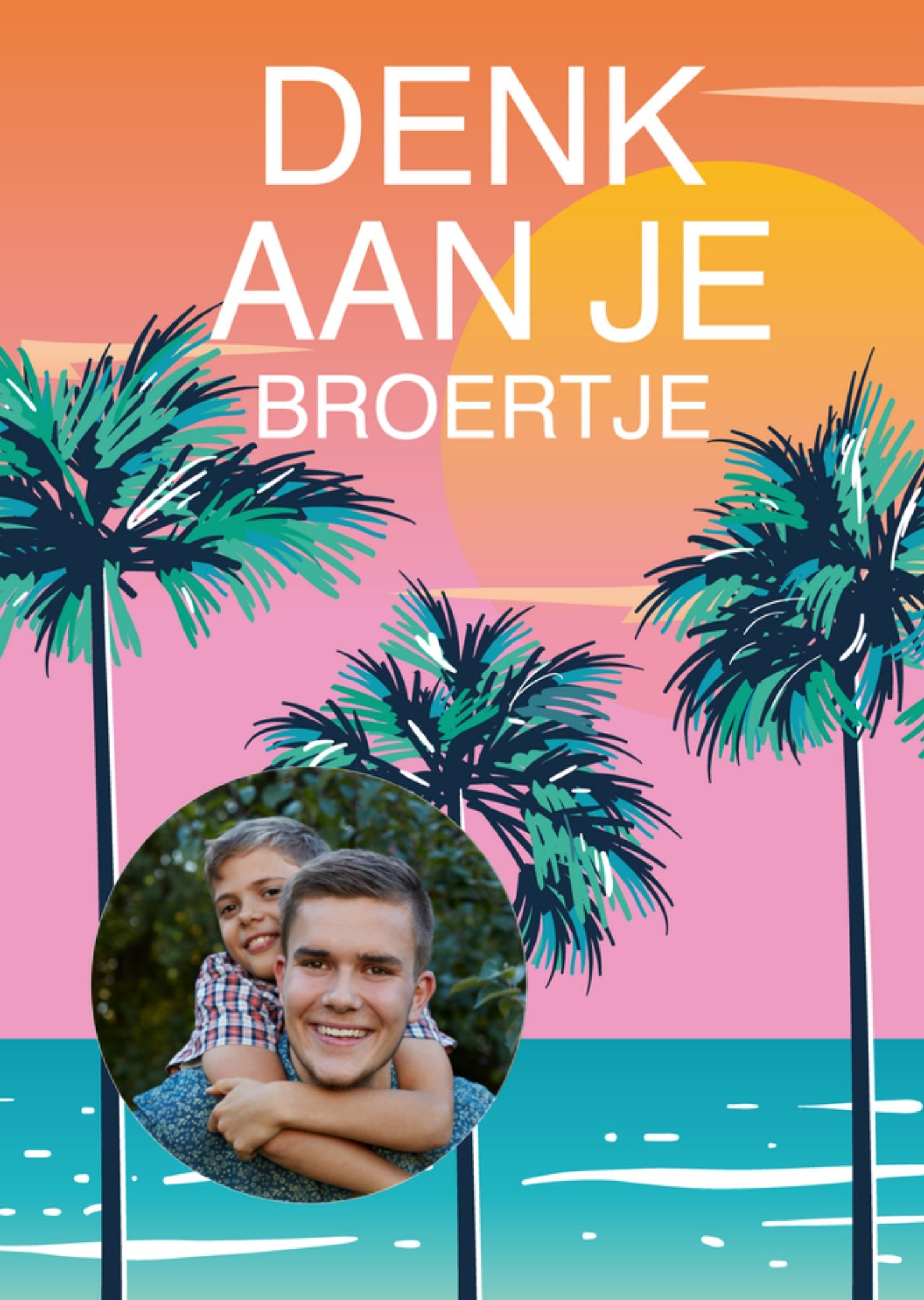 Denken aan kaart broertje foto Kaart Paperclip