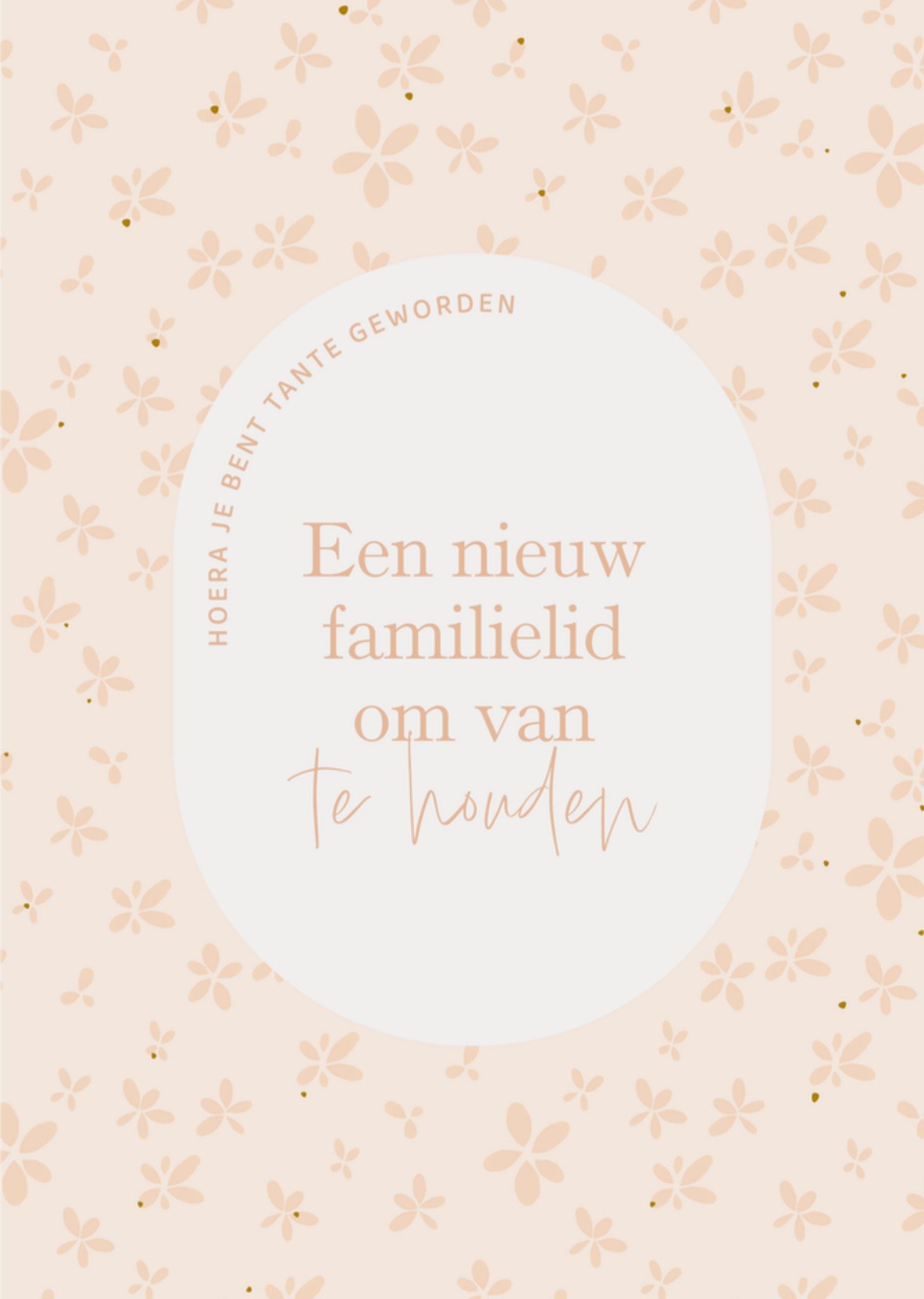 Geboortekaart Tante Nieuw familielid Greetz