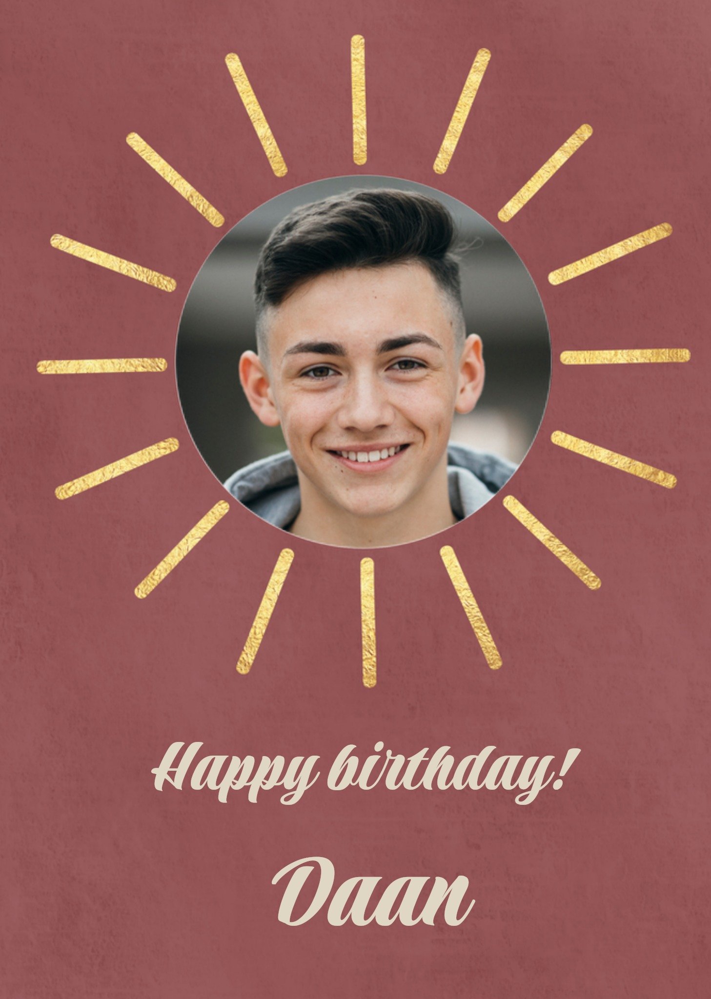 Verjaardag Jongen Foto Kaart Tsjip