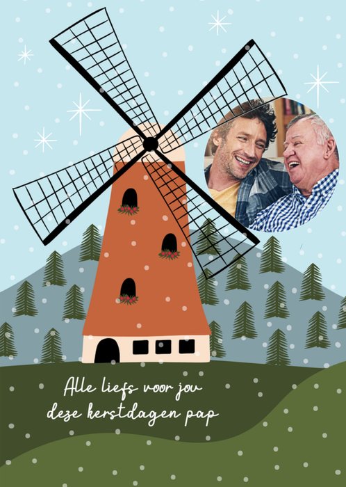 Greetz | Kerstkaart | Windmolen | Pap